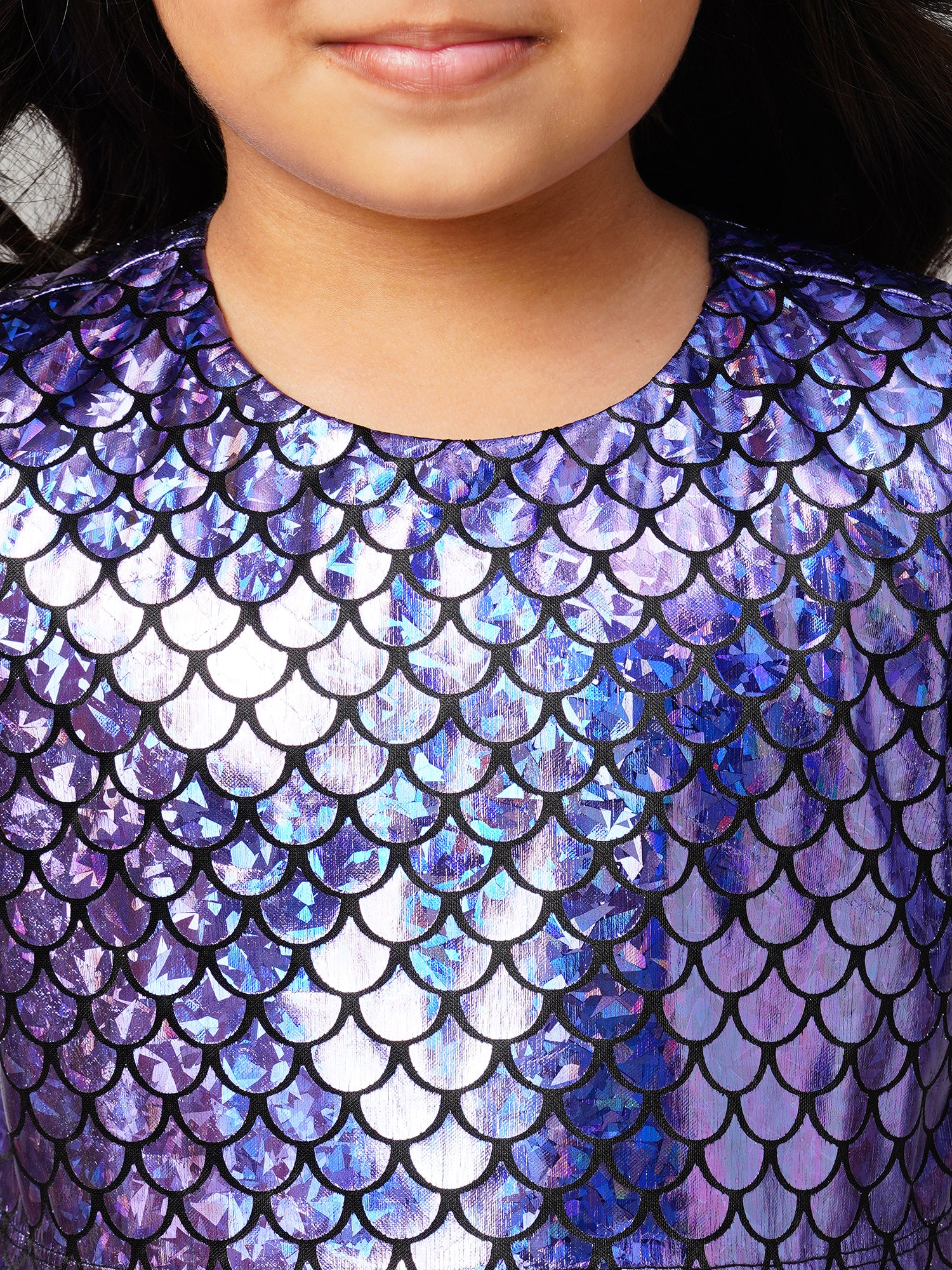 Razzle Dazzle Girls Party Purple Shimmer Top With Palazzo Pant