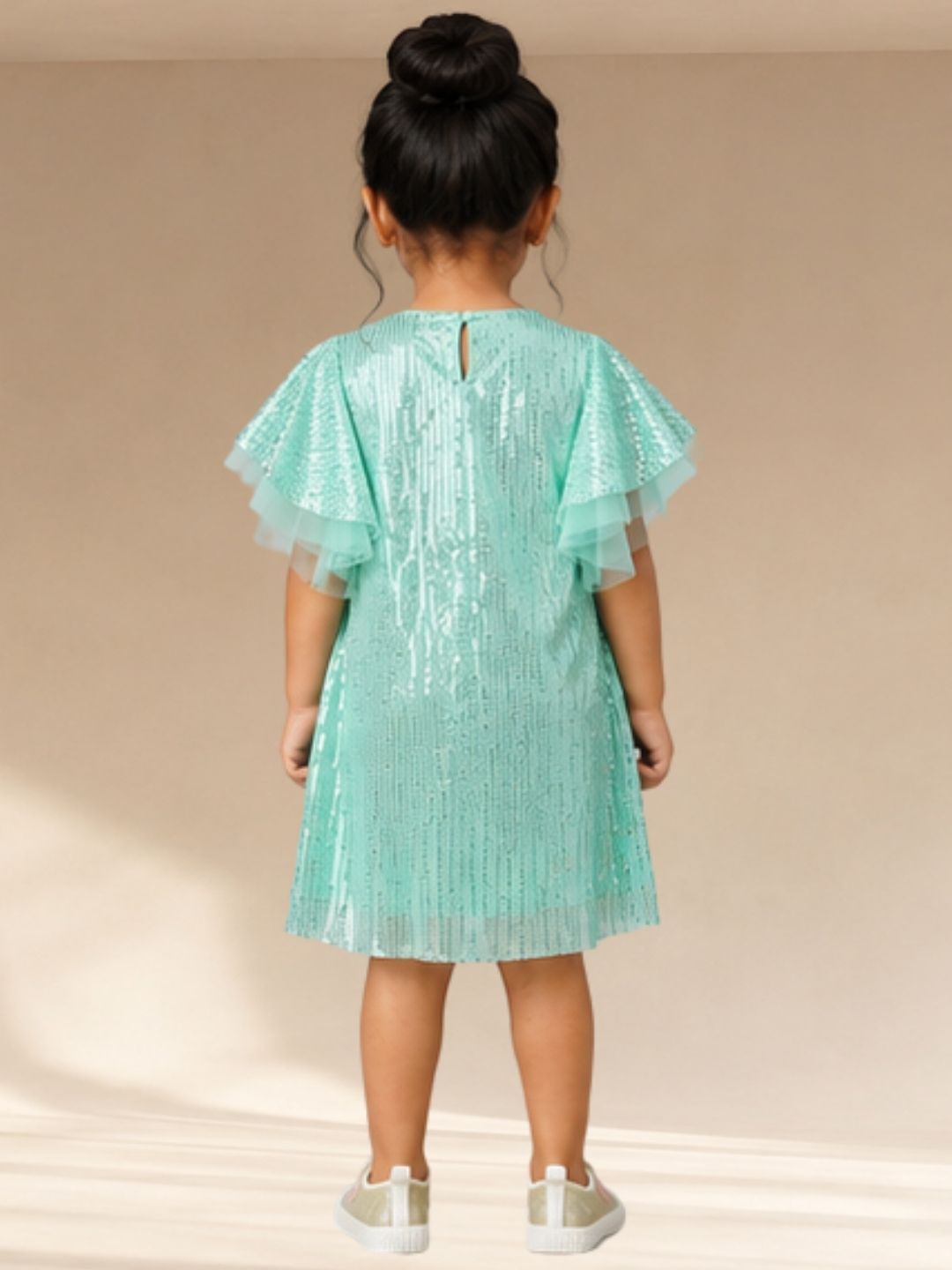 Razzle Dazzle Girls Sea Green Party Dress