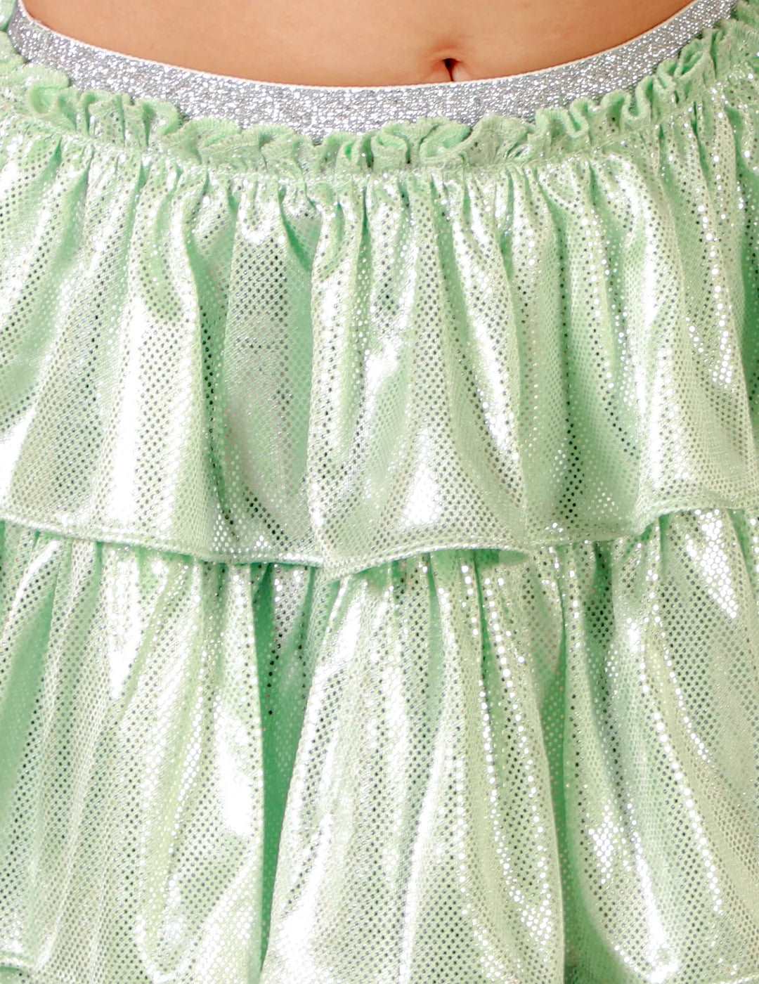 Girls Coord sets, Stylish Foil printed Ruffle sleeve Top with Tiered Skirt