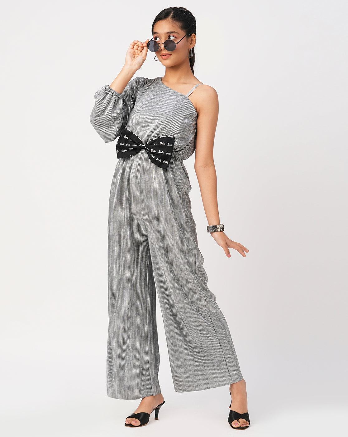 Barbie Silver shimmer Rockstar Jumper for Young Girls