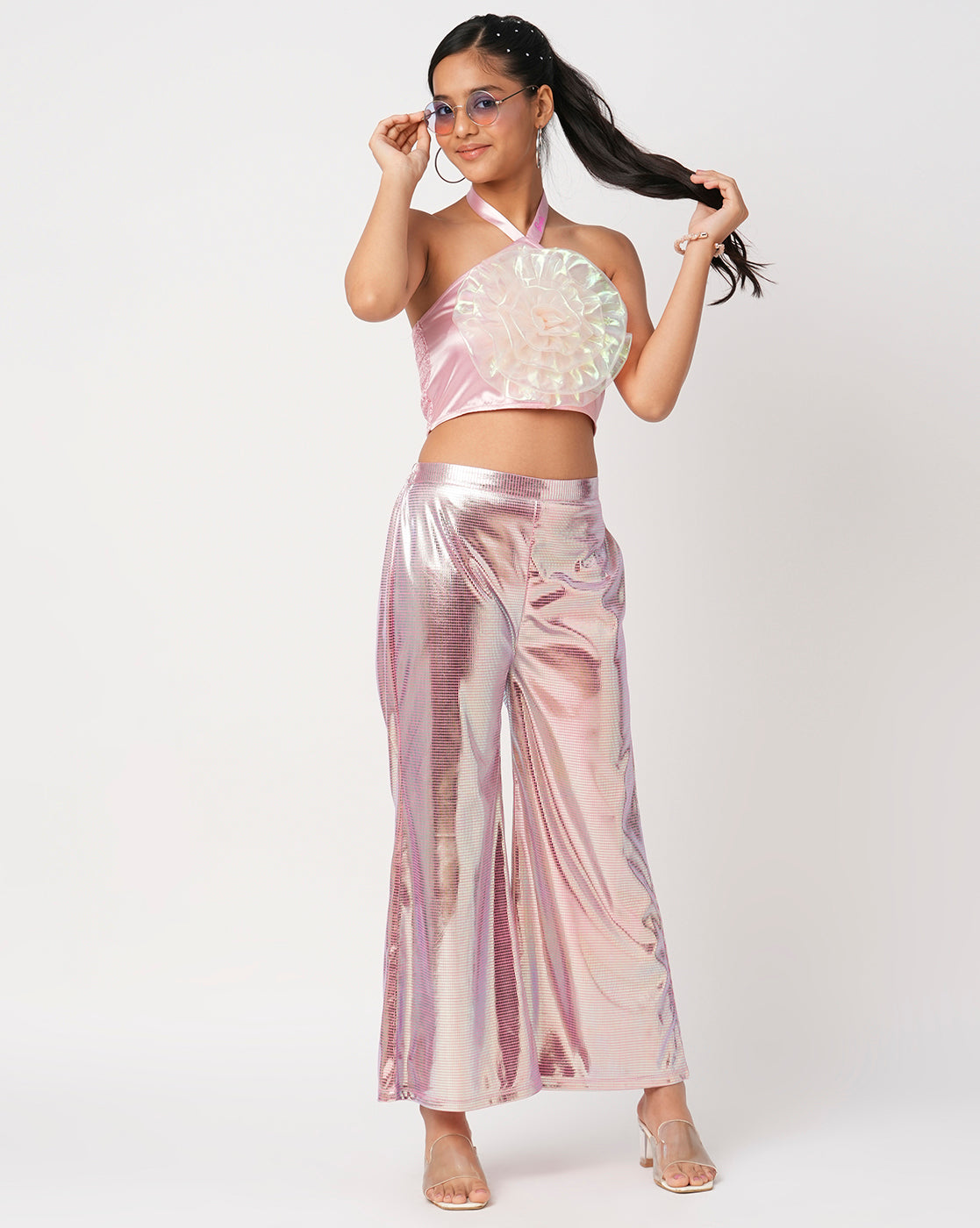 Pink Barbie Shimmer Ballerina Girls Co-ordinate set for Young Girls