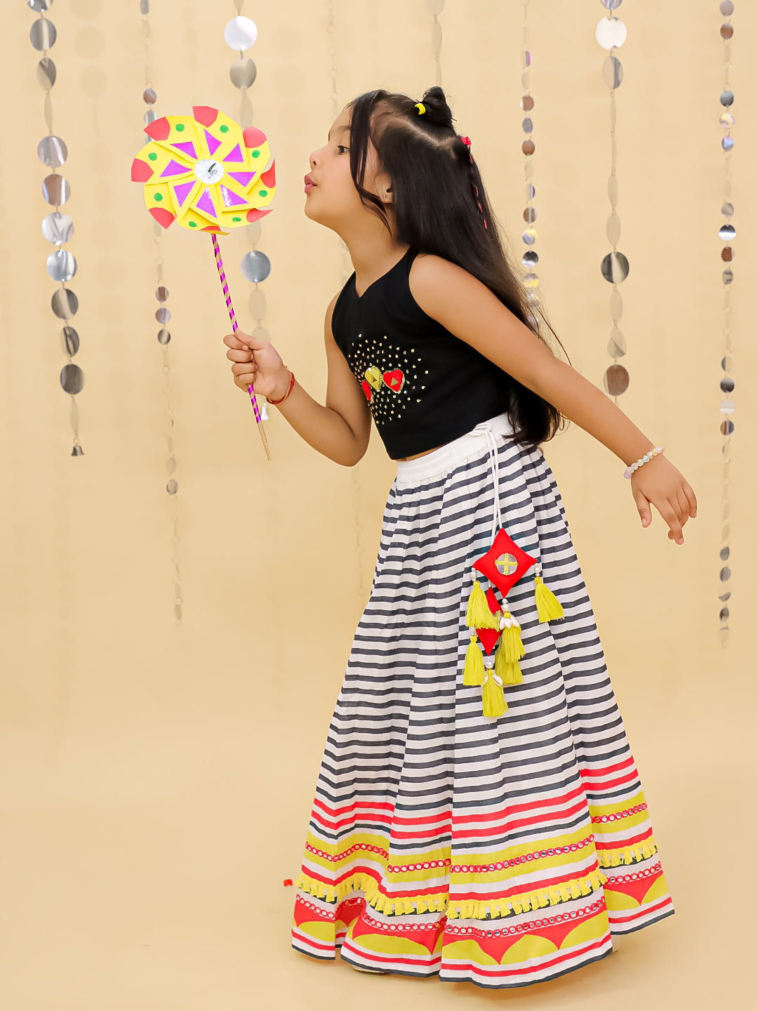 Shor-Gul Multicolor Lehanga Choli Set for Girls