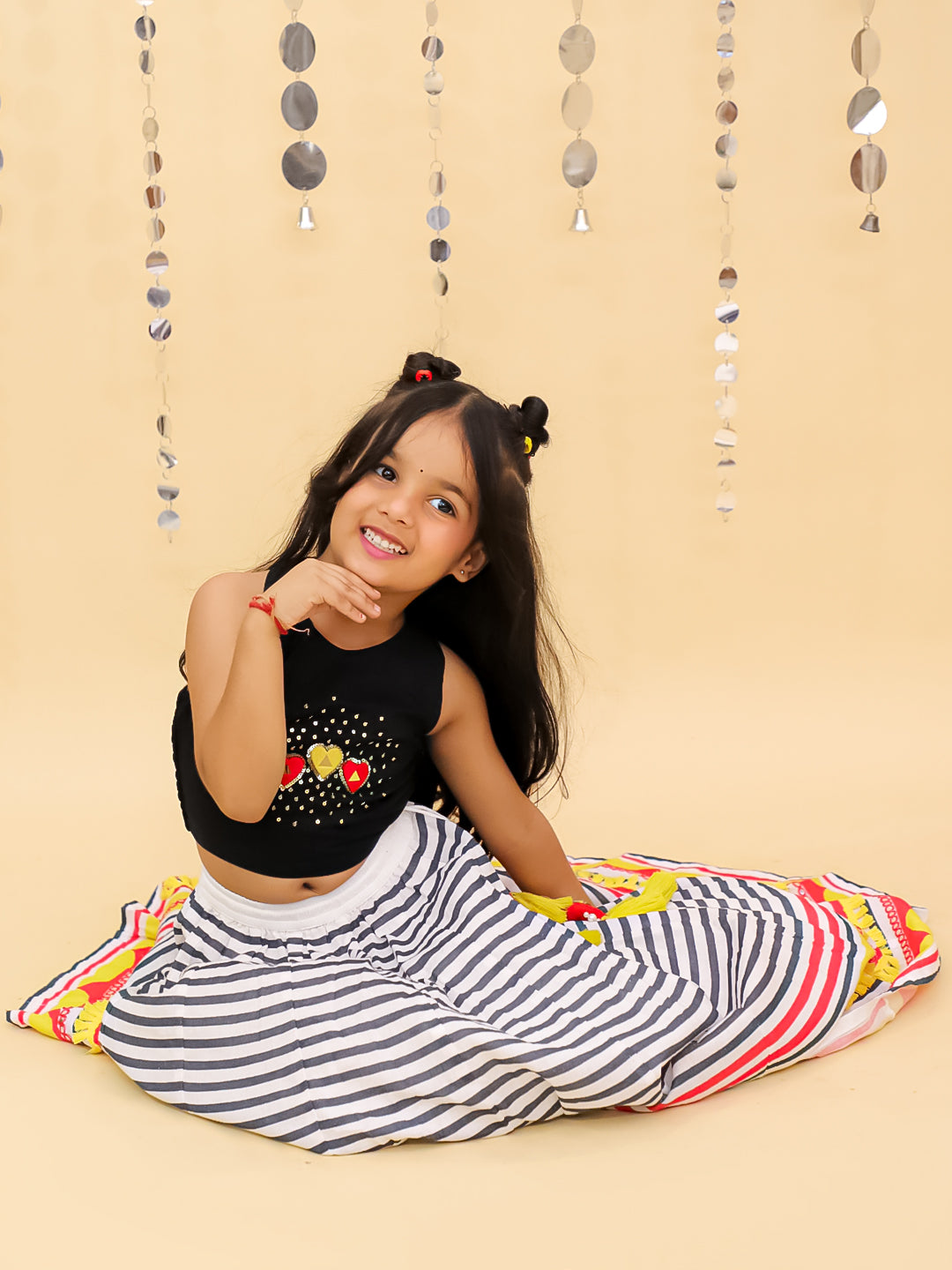 Shor-Gul Multicolor Lehanga Choli Set for Girls