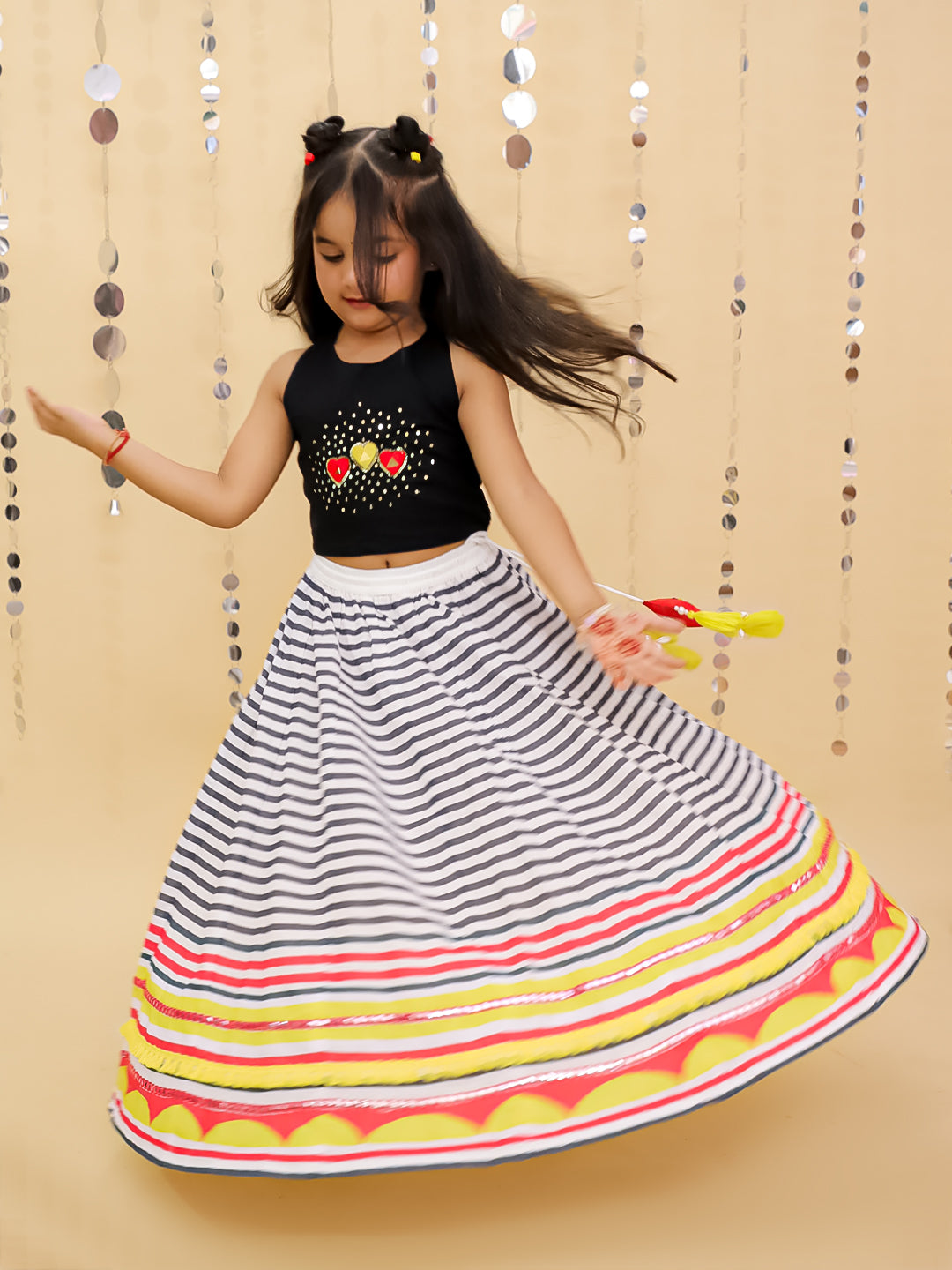 Shor-Gul Multicolor Lehanga Choli Set for Girls