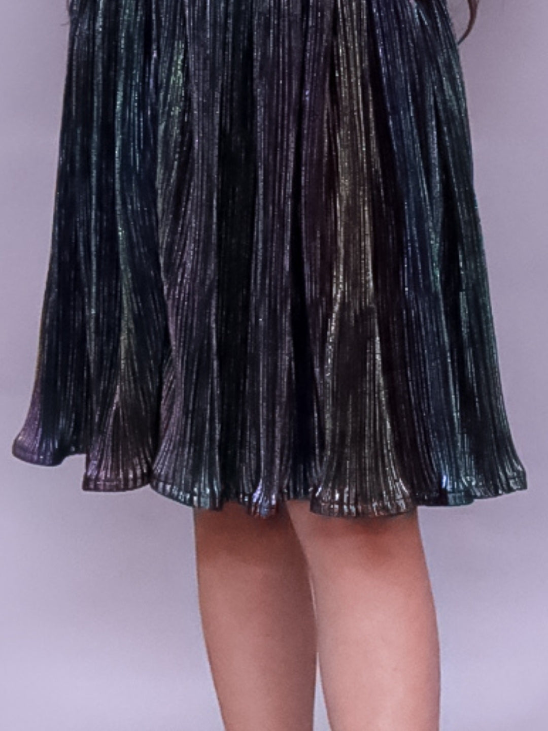 Glam Up Girls Party Pleated Grey Skirt