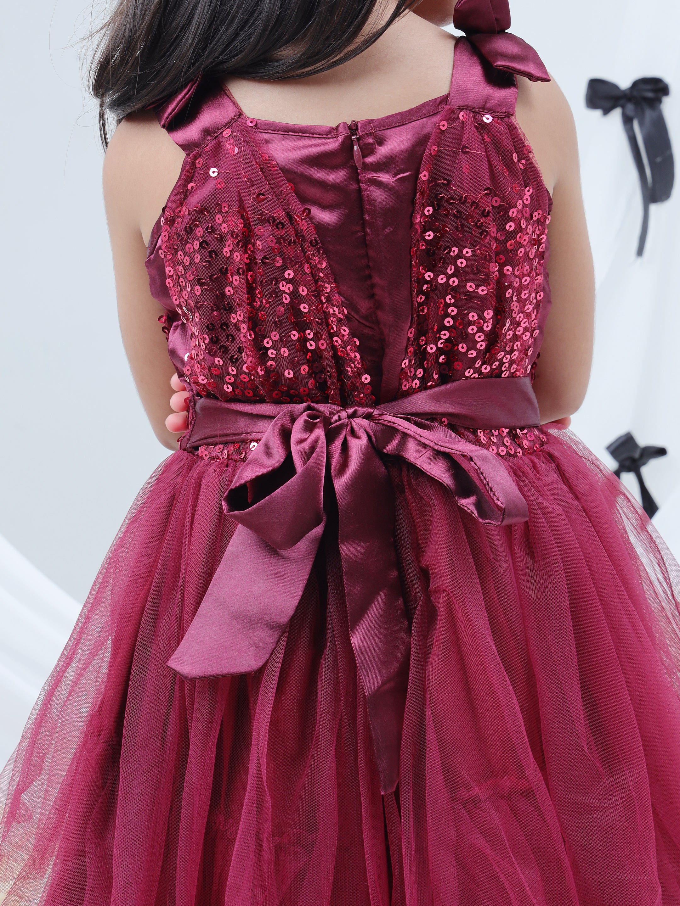 Razzle Dazzle Wine Party Dress for Girls