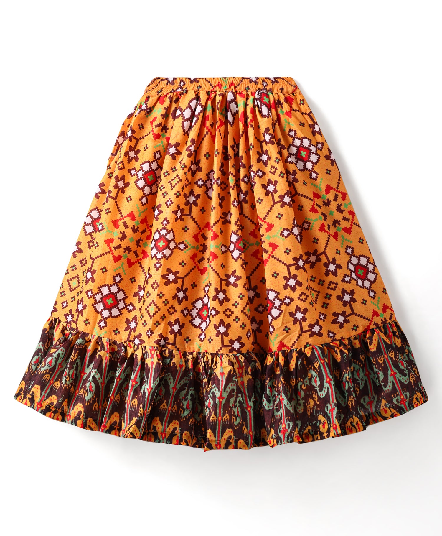 Girls  Lehenga with embroidered Chanderi Silk Top