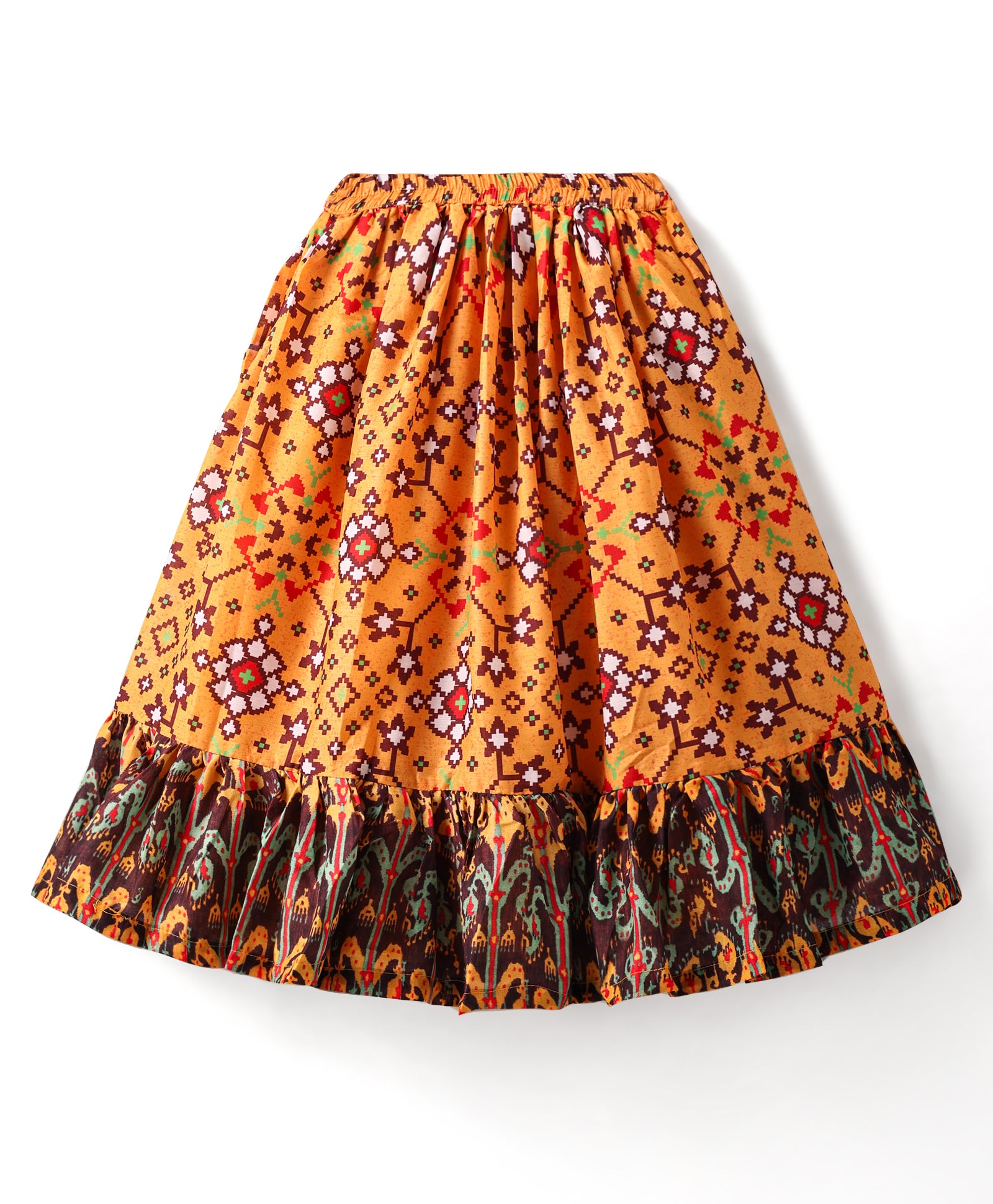 Girls  Lehenga with embroidered Chanderi Silk Top
