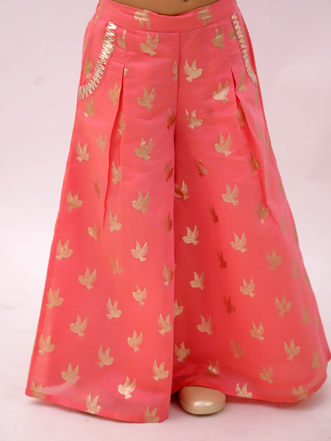 Mishti Peach Top and Pant Set For Girls