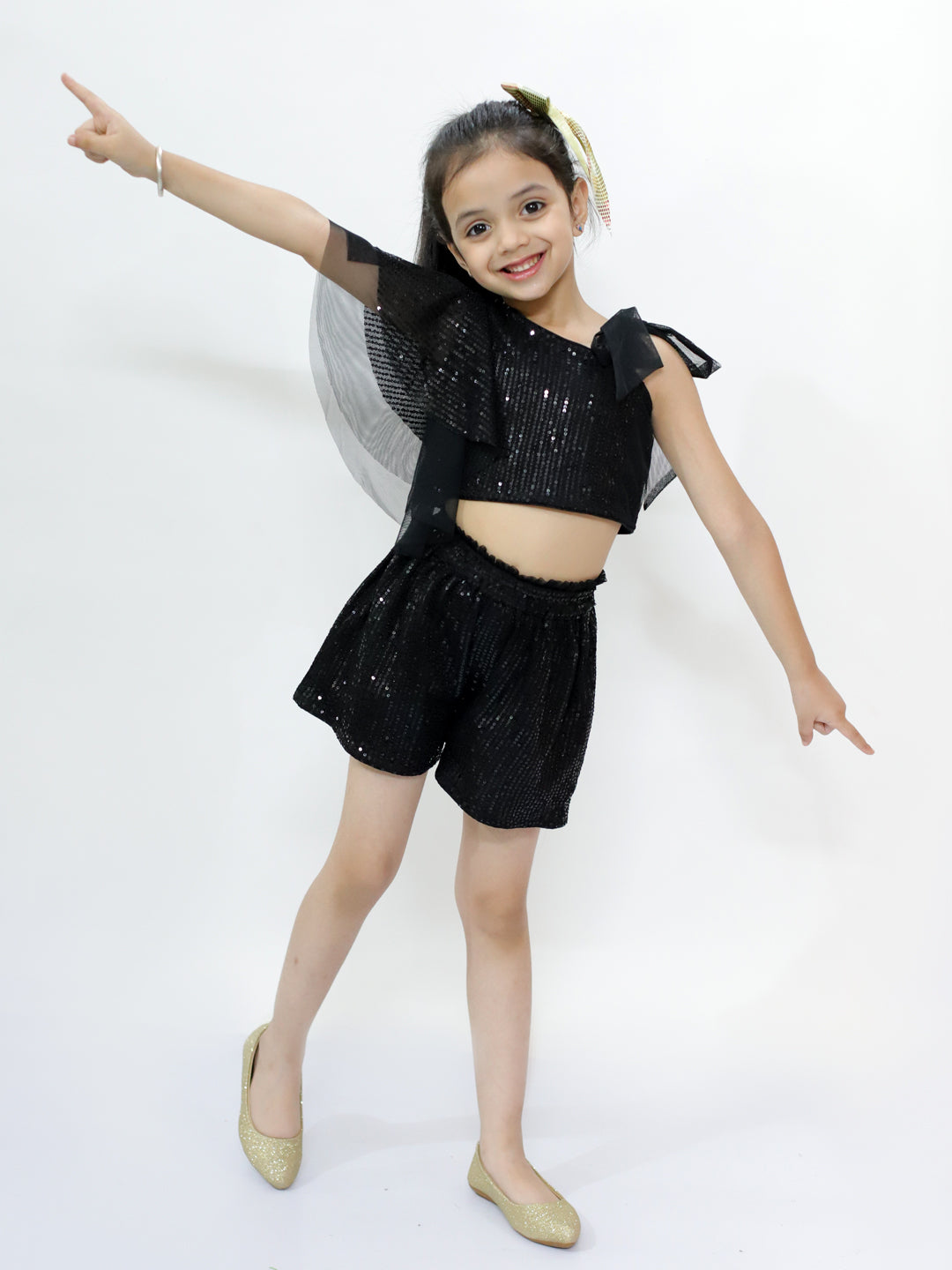 Lil Drama Girls Party top with shorts