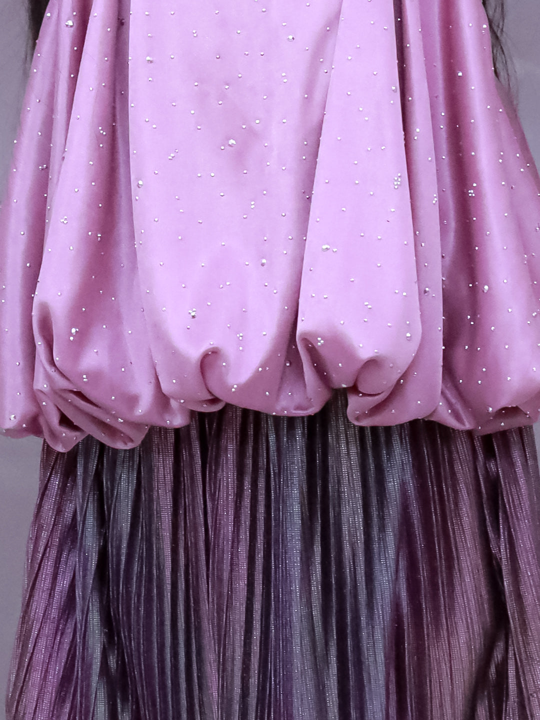 Glam Up Girls Party Purple Top And Skirt
