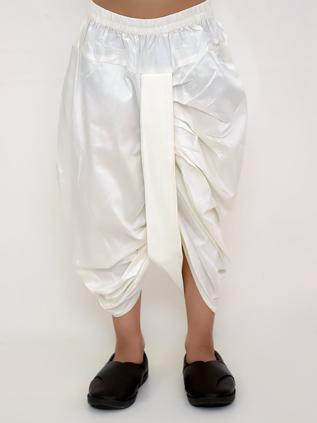 Genda Phool Mustard Kurta and White Dhoti Set for Boys