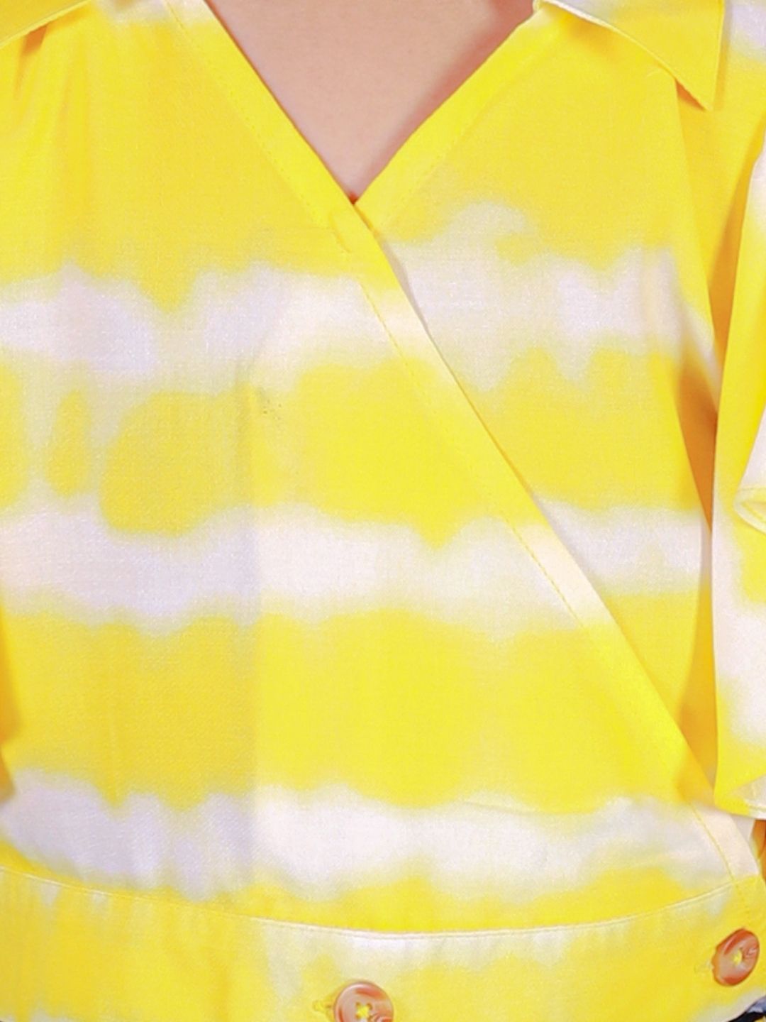 Petal Play Girls Yellow Top with Shorts Set