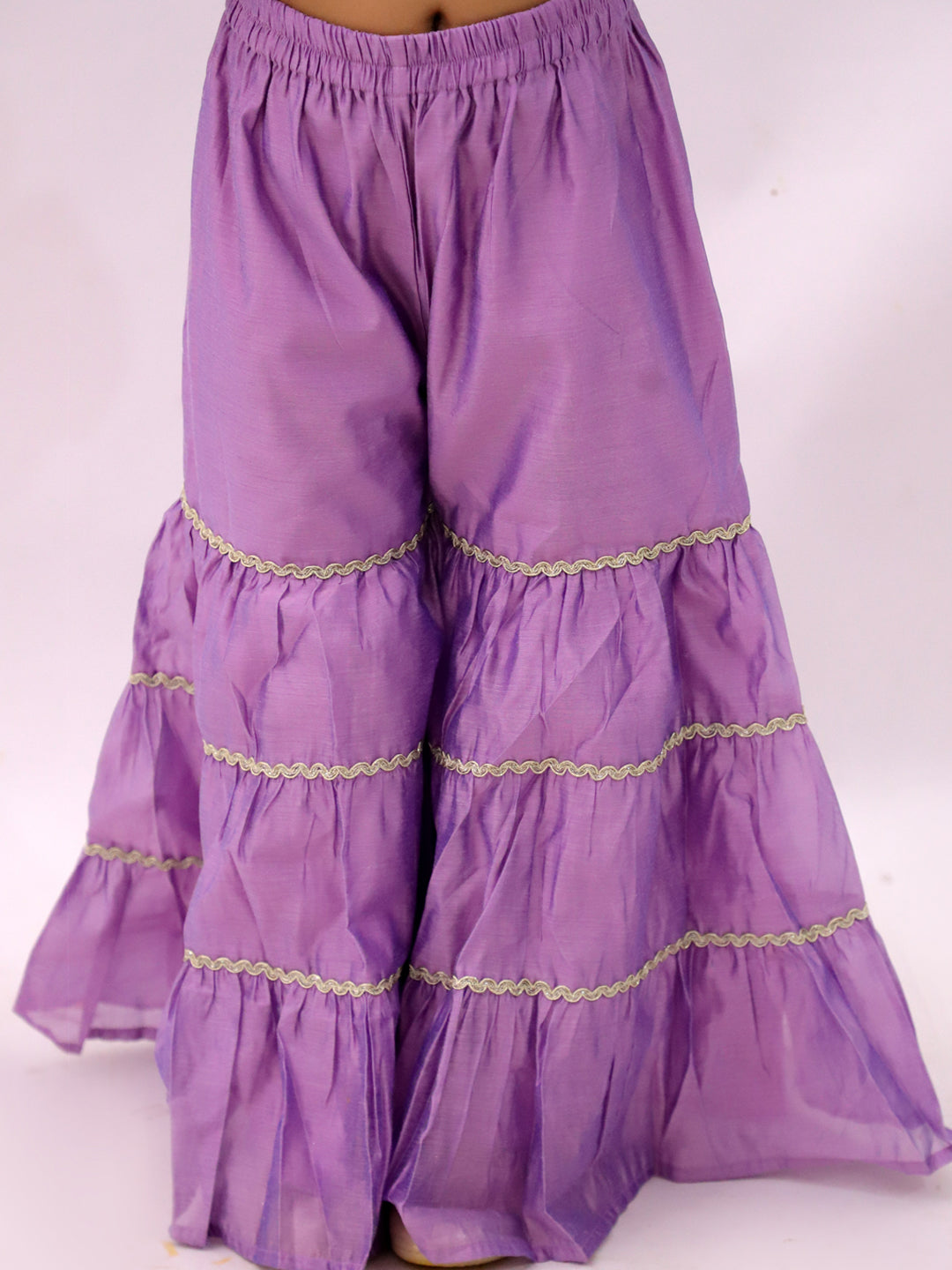 Mishti Purple Kurta and Sharara Set For Girls