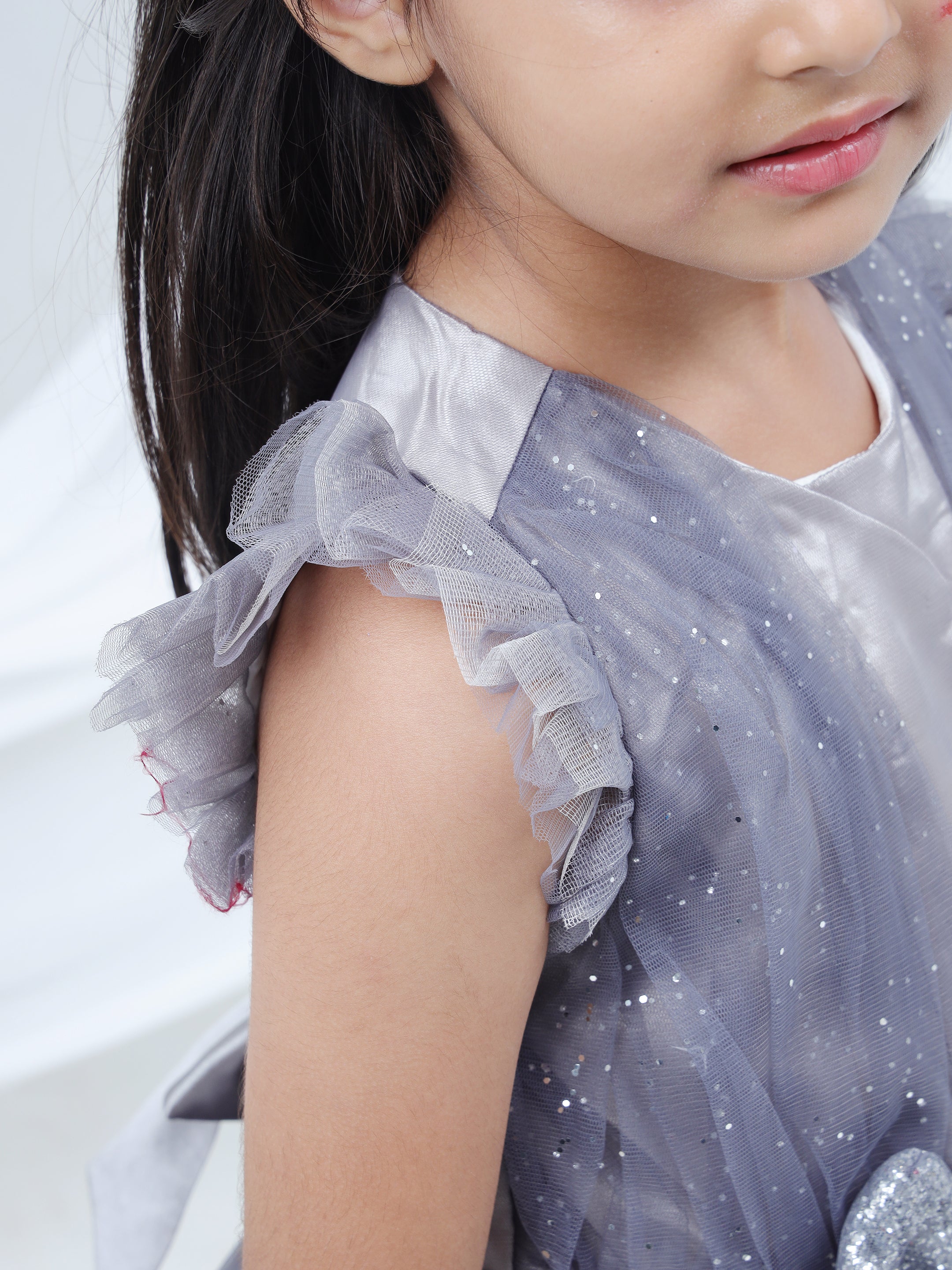 Razzle Dazzle Grey Party Dress for Girls