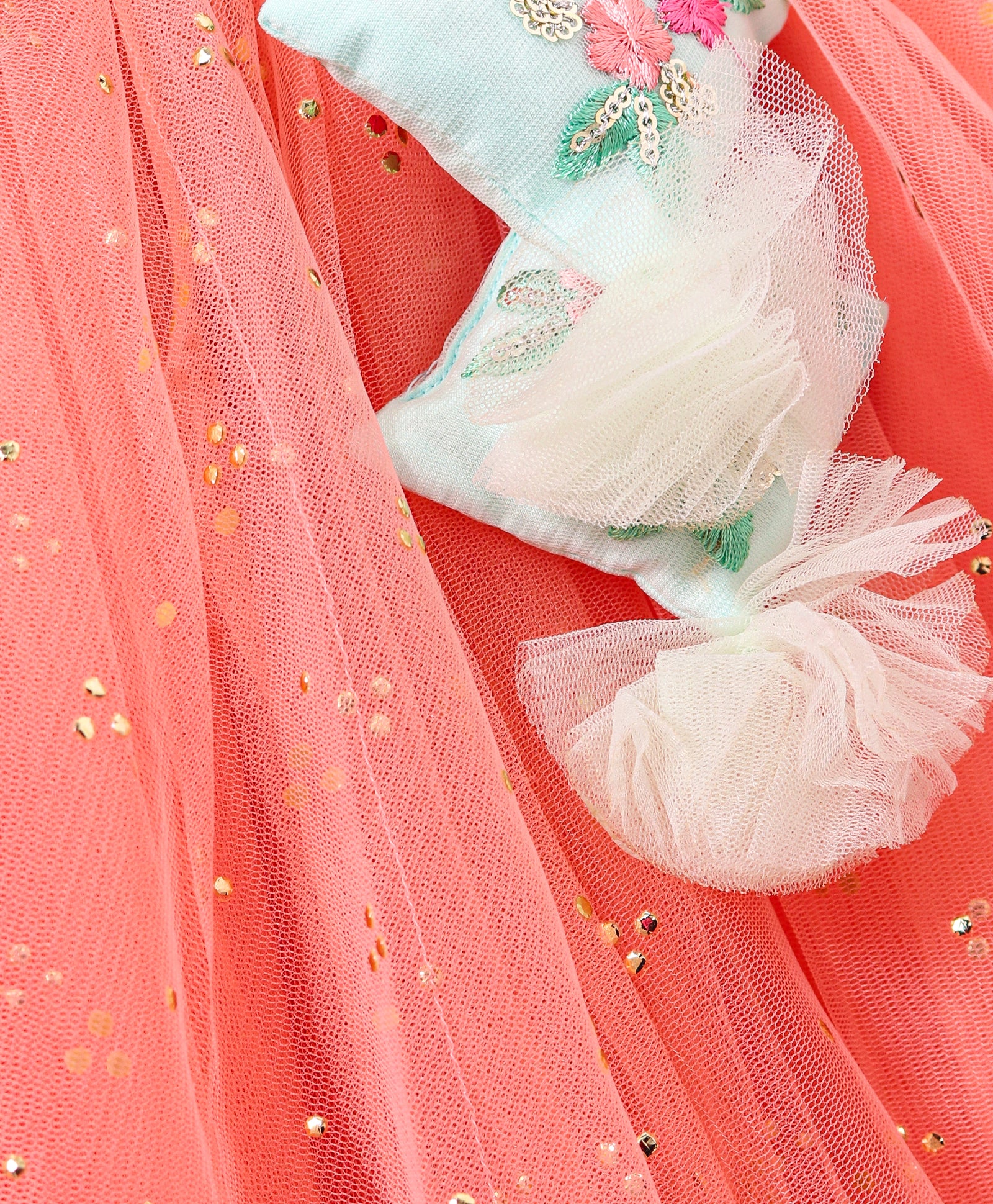 Girls embroidered choli with ghaghra set