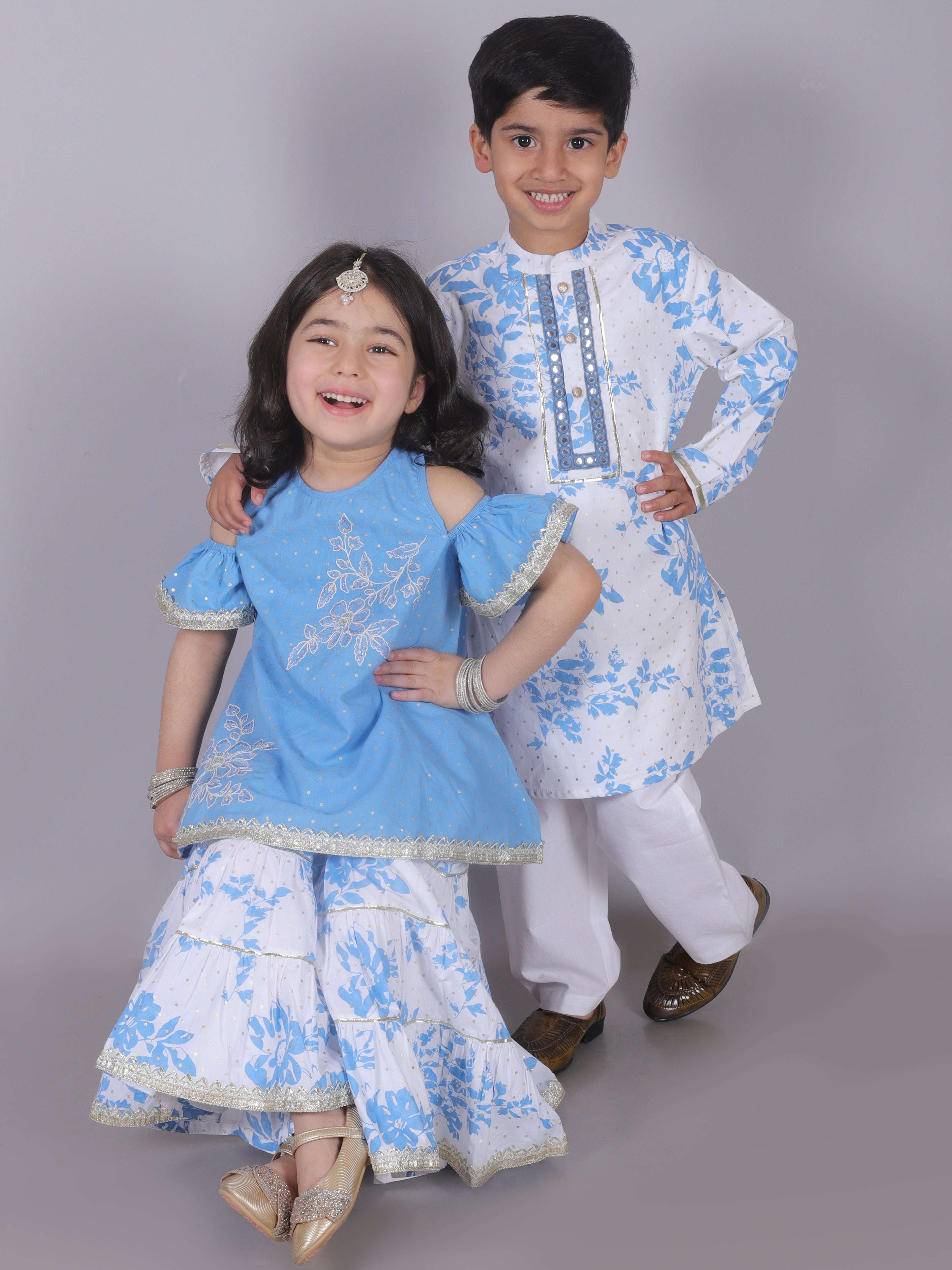 Zarqa Boys White Kurta with pant set