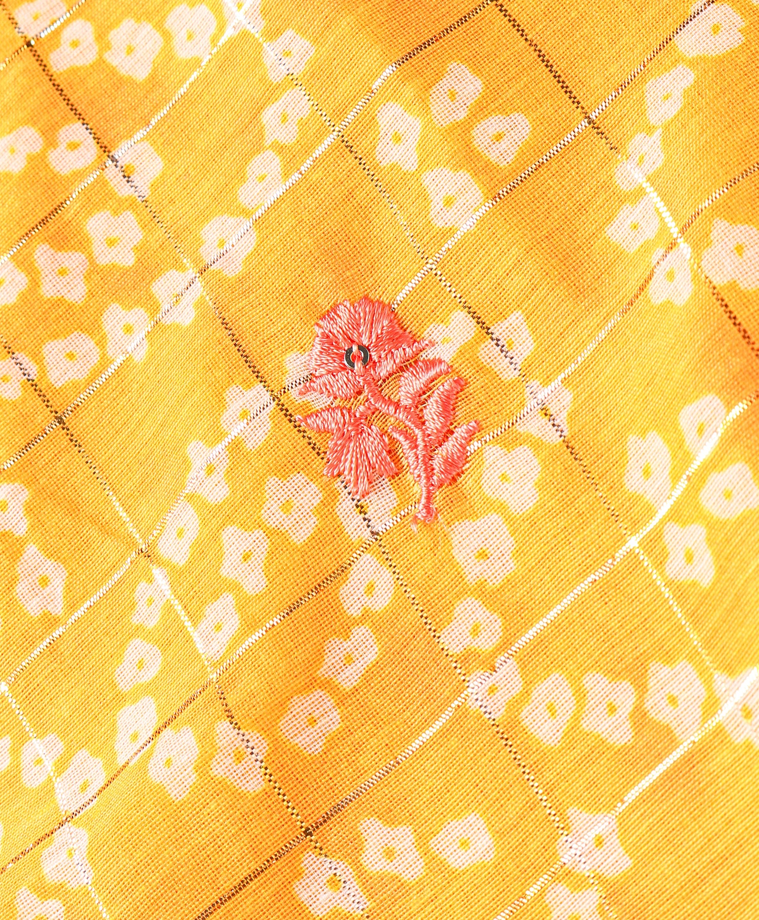 Girls printed chanderi lurex kurta sharara set