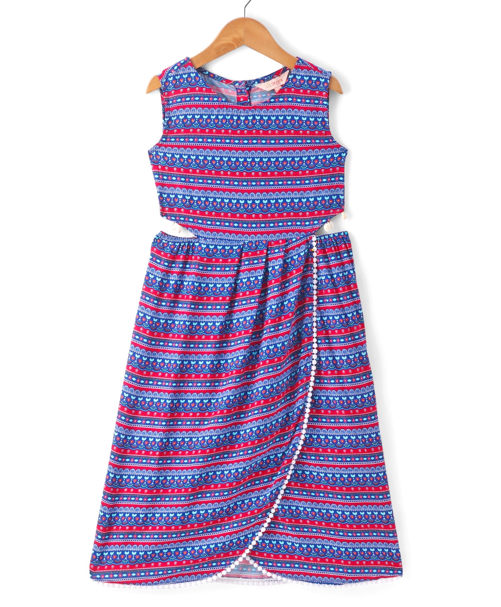 Sassy Boho Girls Blue cut-outs at waist Dress from the sibling collection