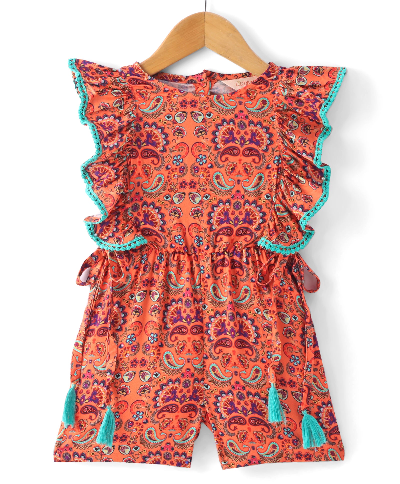 Sassy Boho Girls Orange jumpsuit from the sibling collection