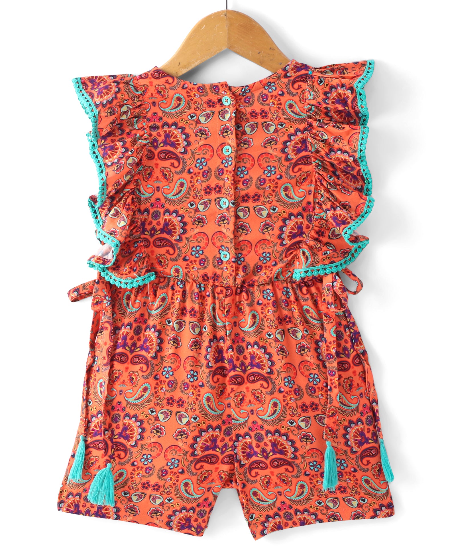 Sassy Boho Girls Orange jumpsuit from the sibling collection