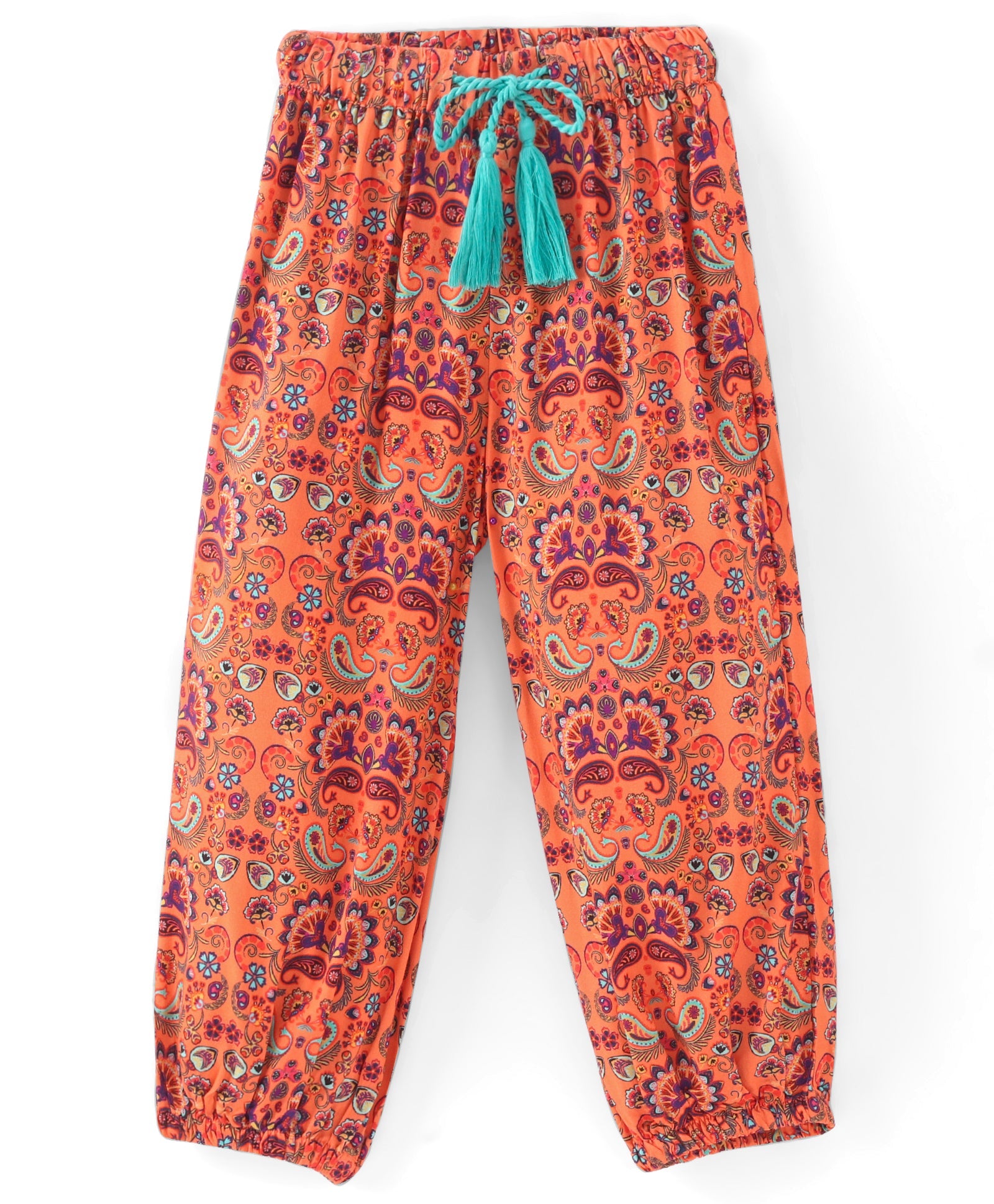 Sassy Boho Girls Orange crop Top with Joggers set from the sibling Collection
