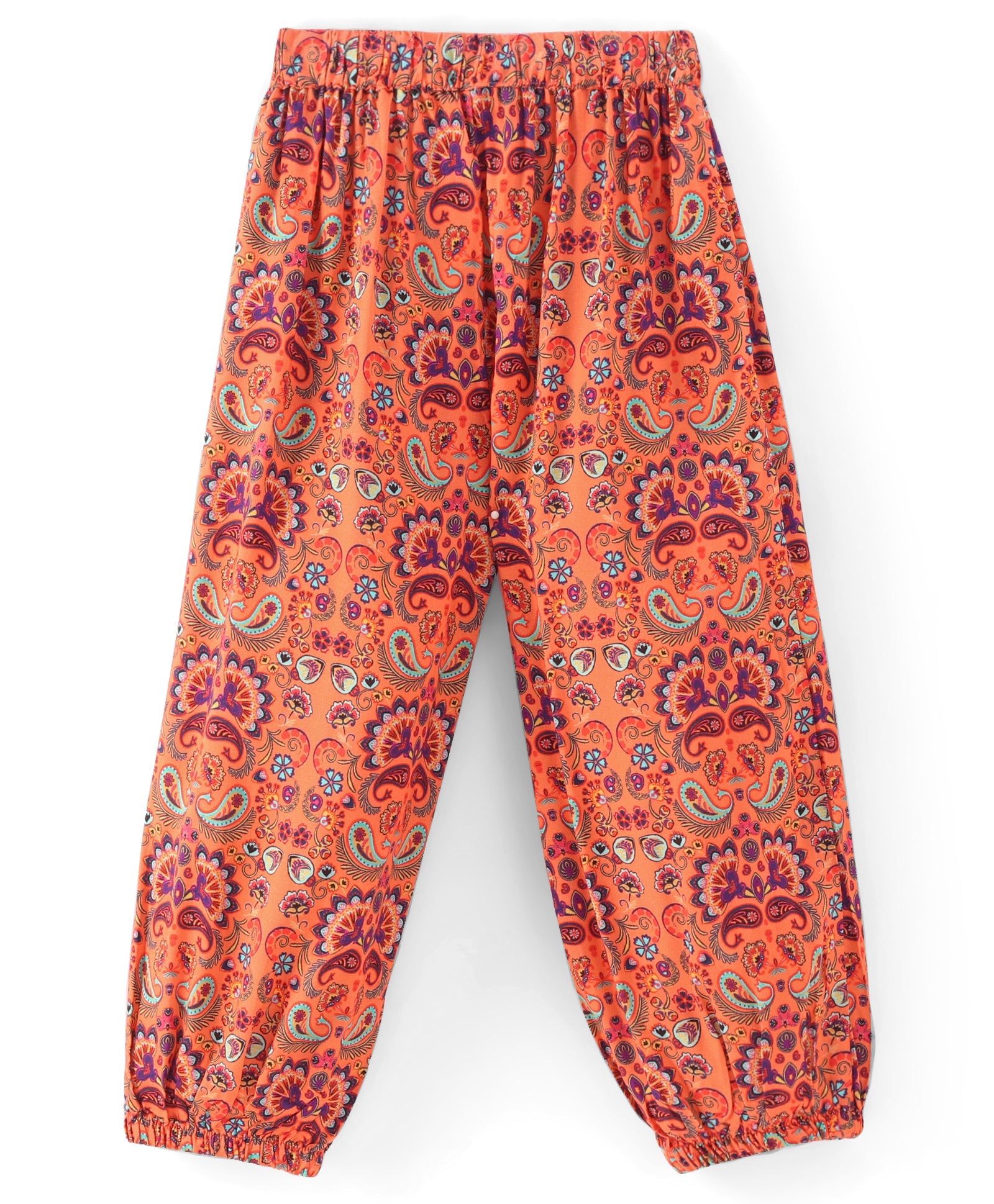 Sassy Boho Girls Orange crop Top with Joggers set from the sibling Collection