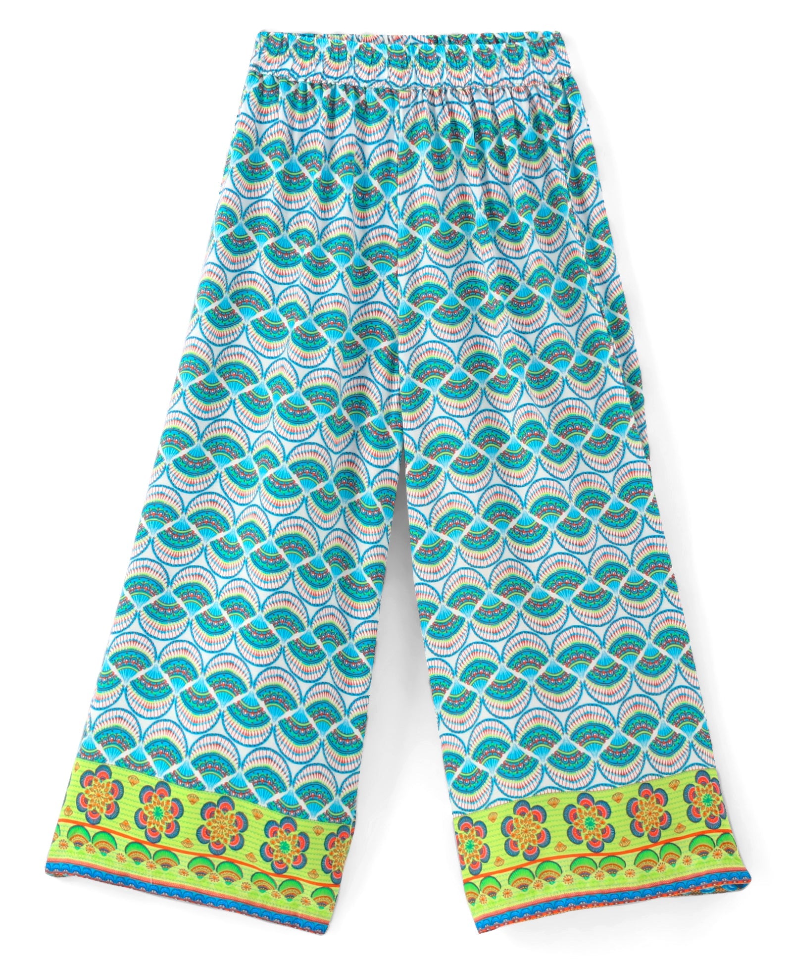 Sassy Boho Girls Green crop Top with pants set from the sibling collection