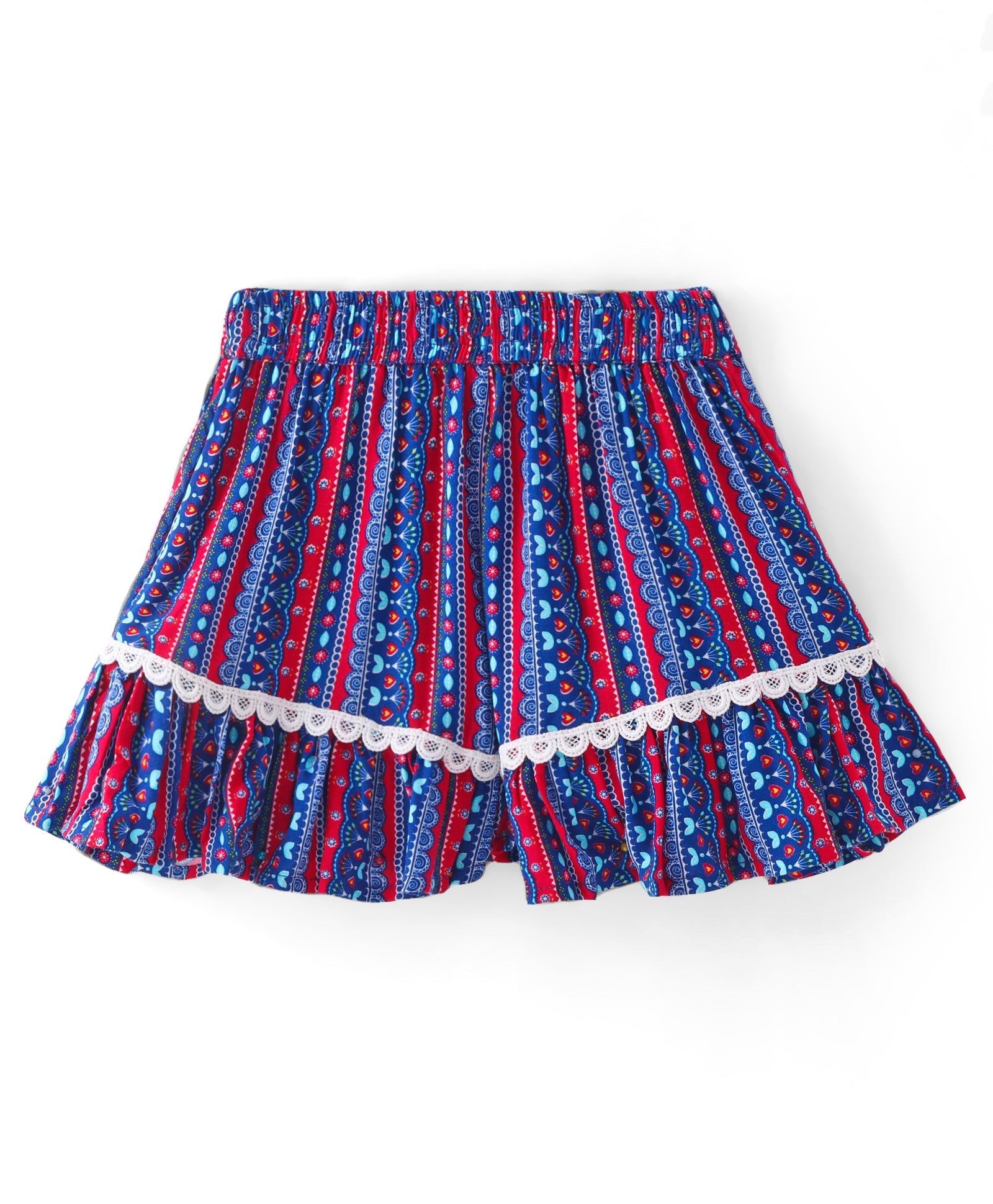 Sassy Boho Girls Blue crop Top with Shorts set from the sibling Collection