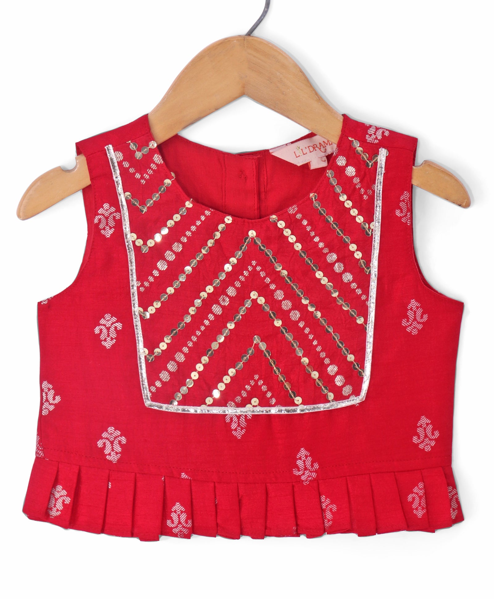 Girls jamavar choli with brocade ghaghra & dupatta