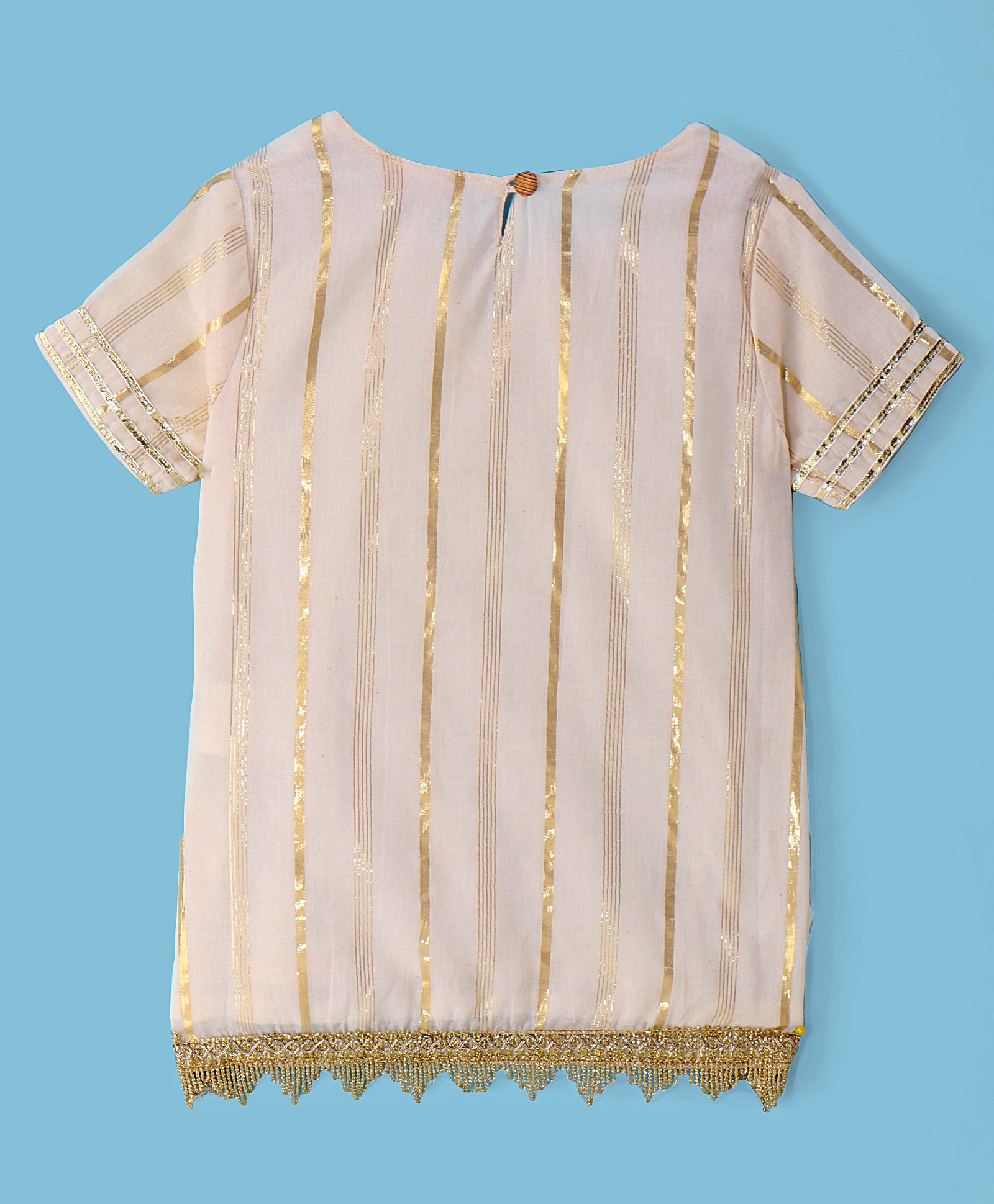 Girls kurta with gold tassles & Sharara set