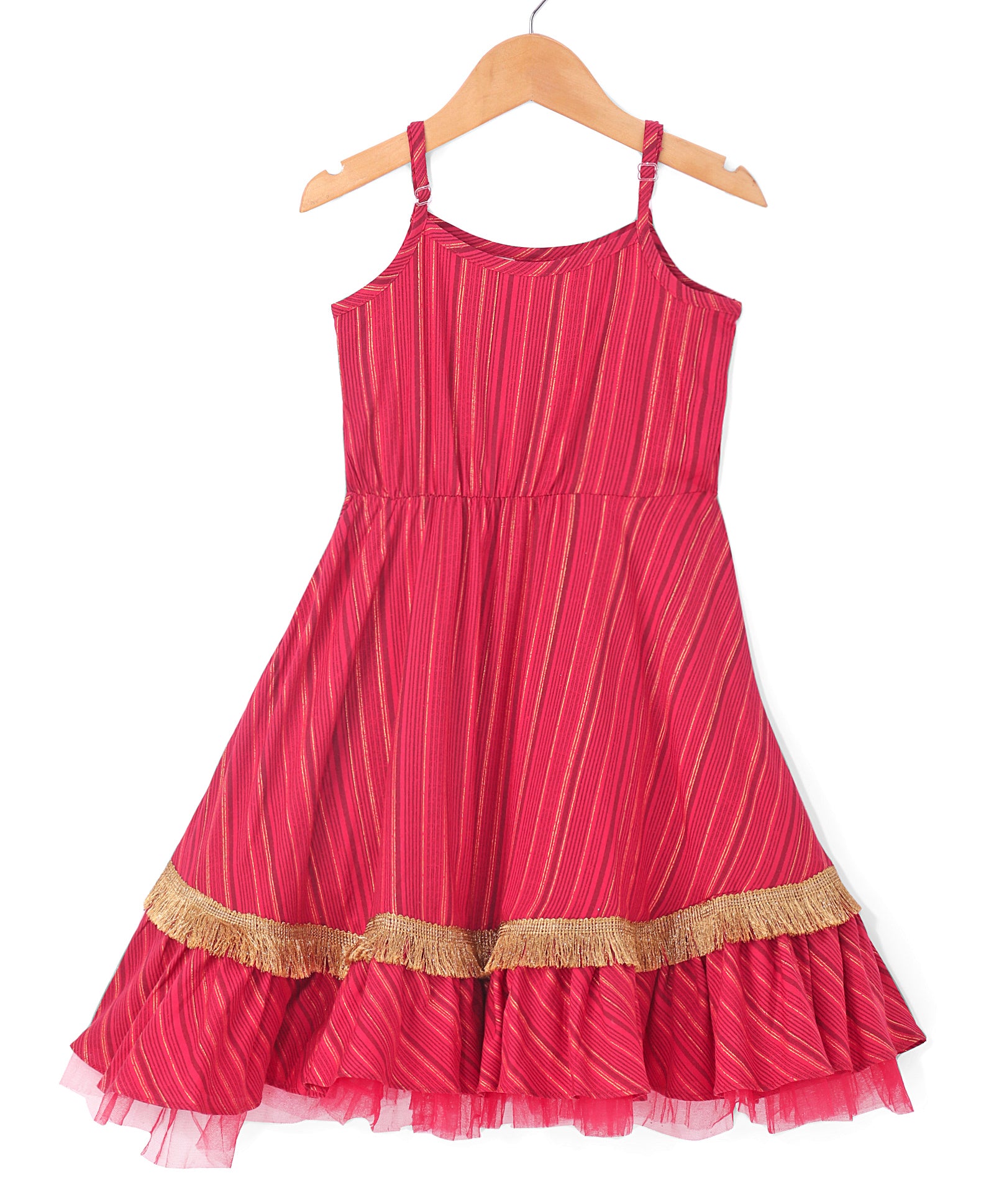 Girls Stylish Gold Embroidered cape with viscose Gold Printed Dress