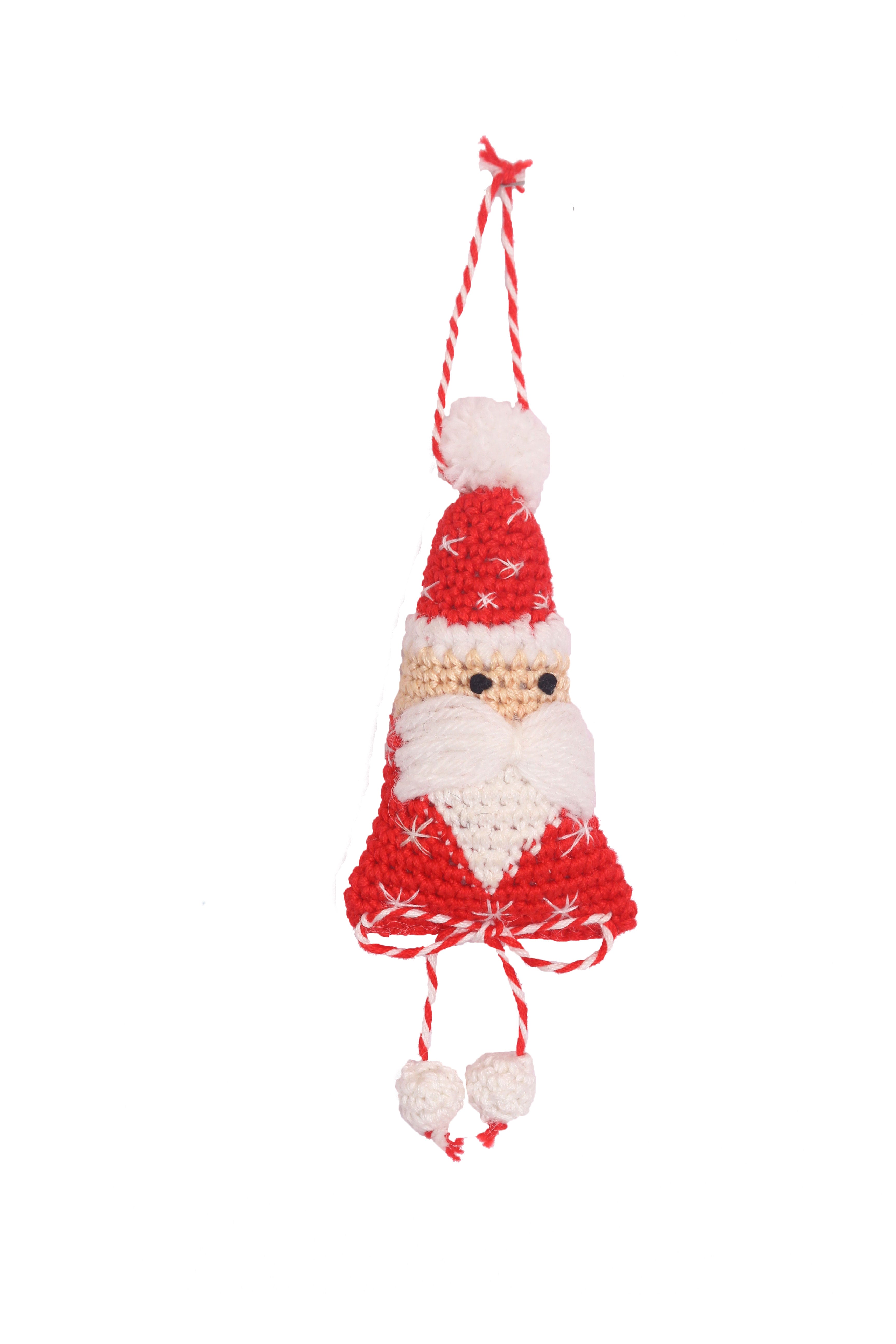 Handcrafted Amigurumi Christmas Tree Ornament- Santa