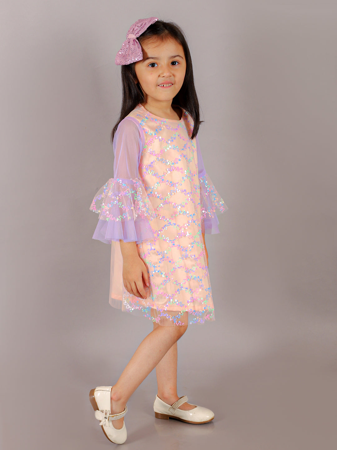 Razzle Dazzle Girls Pink Sequins Party Dress