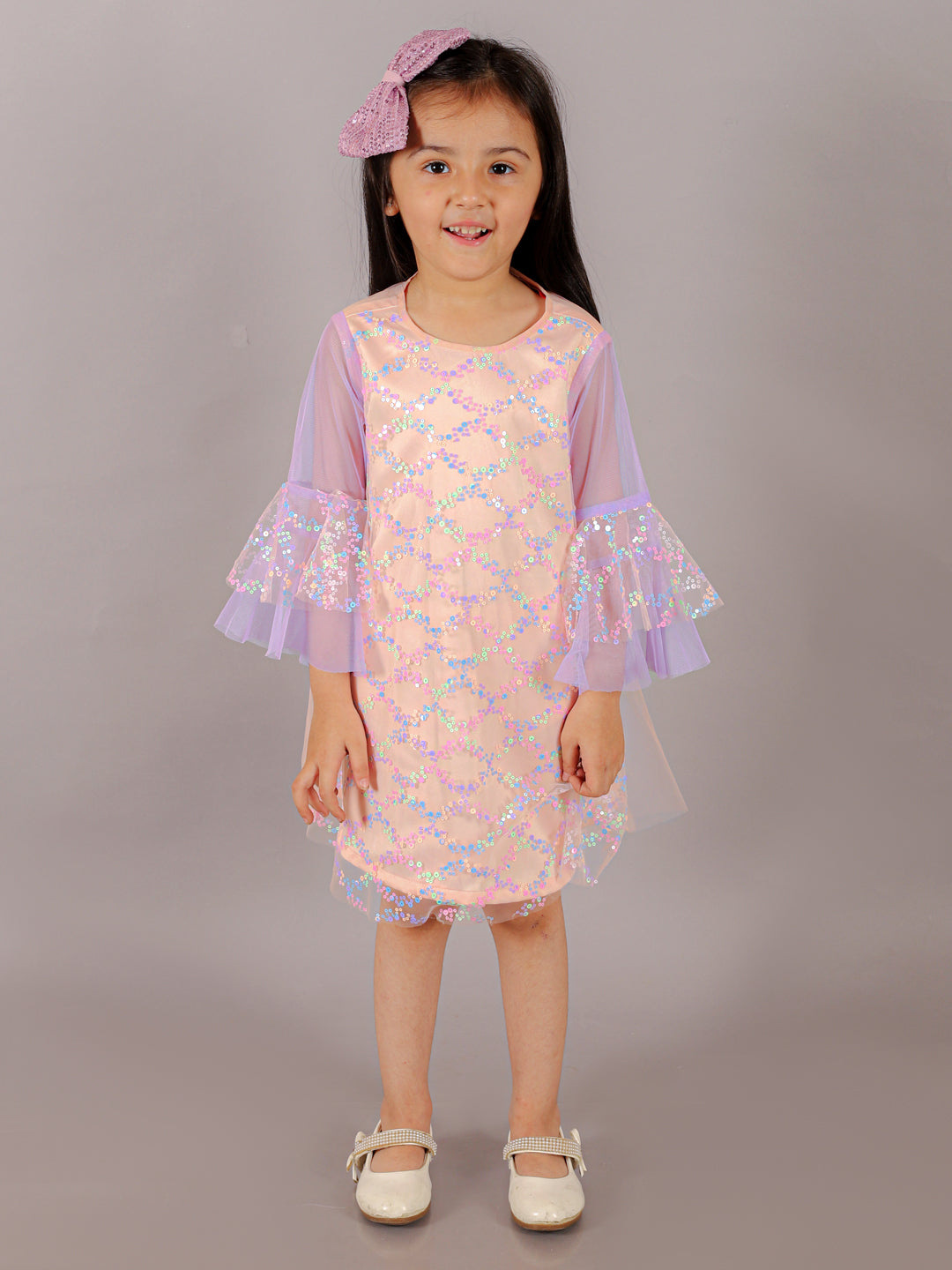 Razzle Dazzle Girls Pink Sequins Party Dress