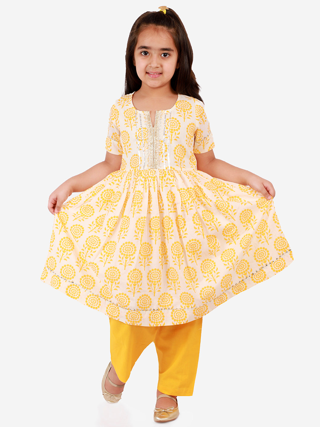Lil Drama Girls Kurta Pyjama set
