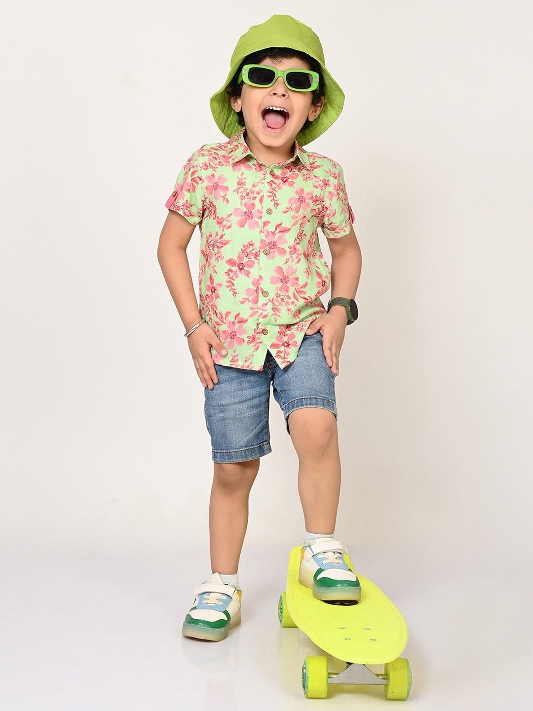 Sassy Boho Boys Pink Shirt from the sibling collection