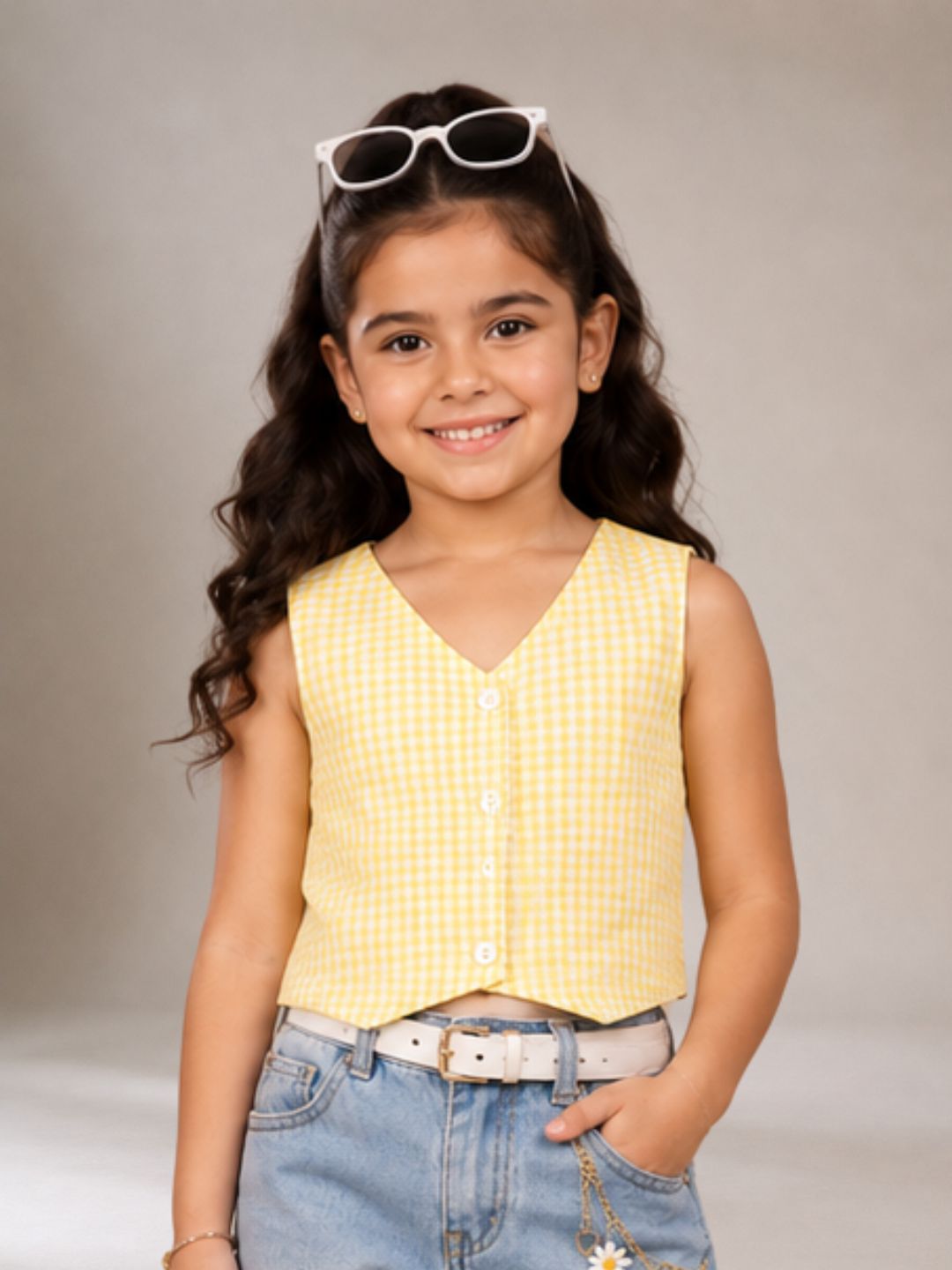 Citrus Crush Girls Yellow Cotton Top