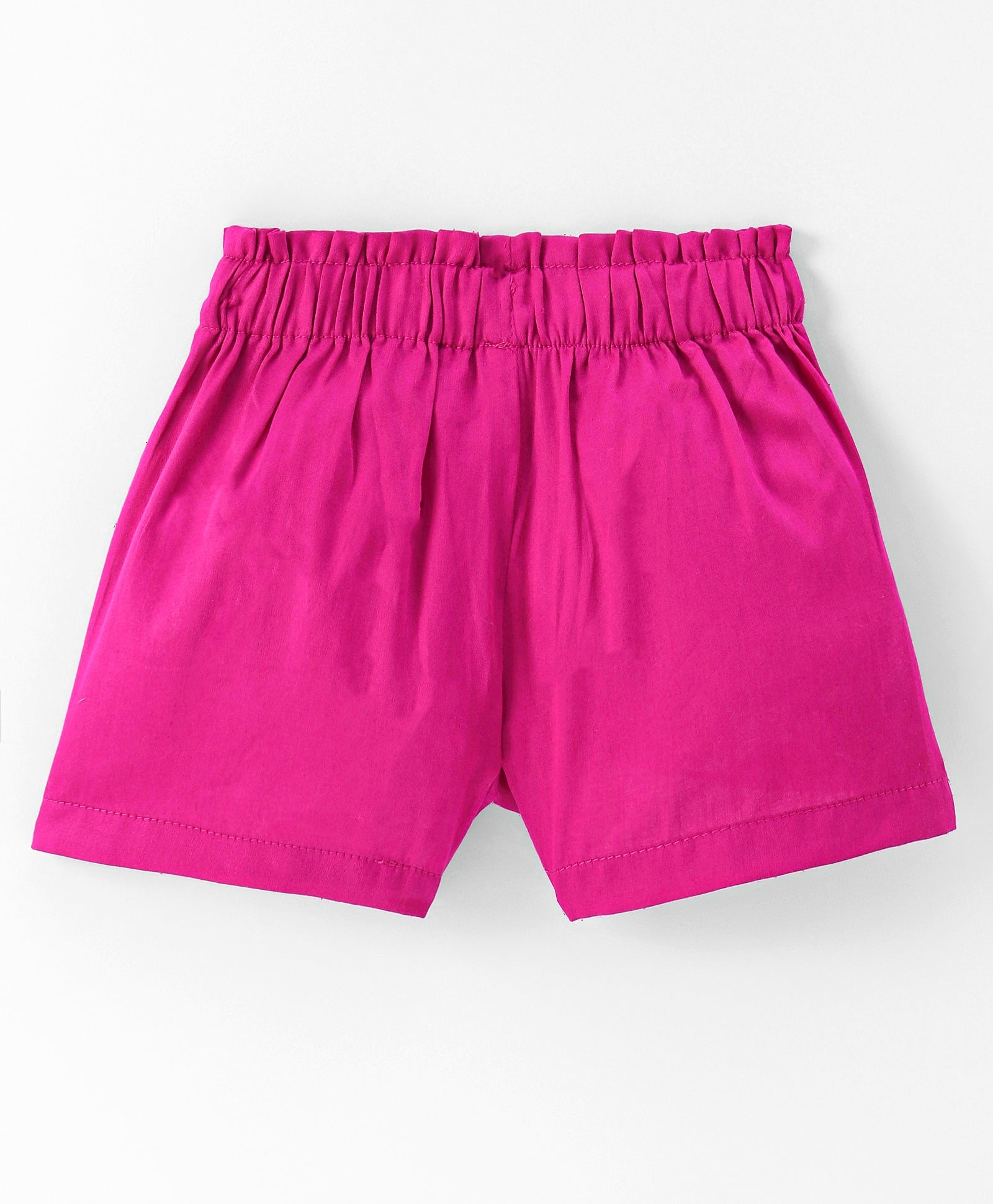 Girls Stylish and Trendy Cotton satin Ruffle off sholuder Top with Shorts