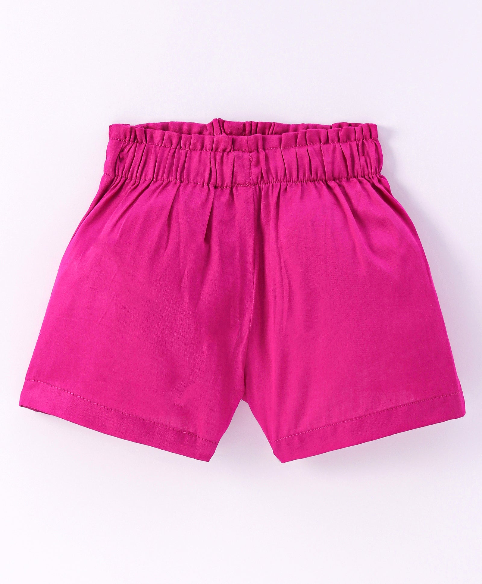 Girls Stylish and Trendy Cotton satin Ruffle off sholuder Top with Shorts