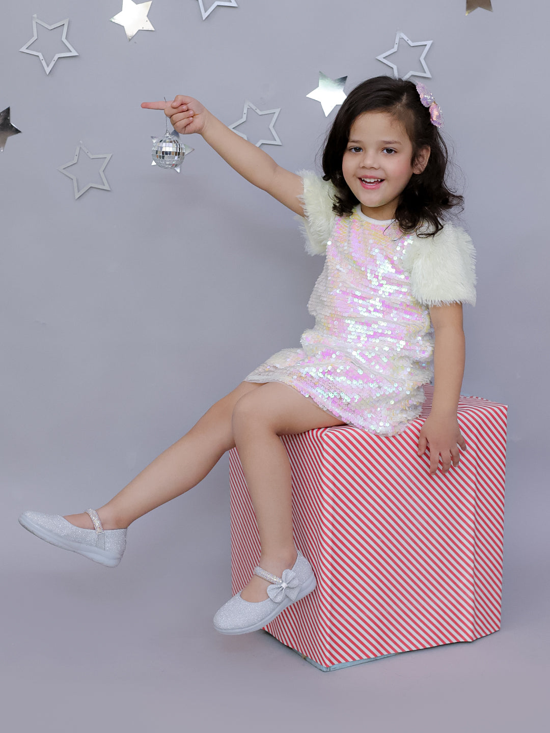 Razzle Dazzle Girls Party White Dress