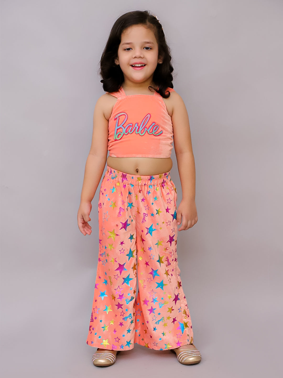 Girls Pink Barbie Jacket and Pant with Bustier