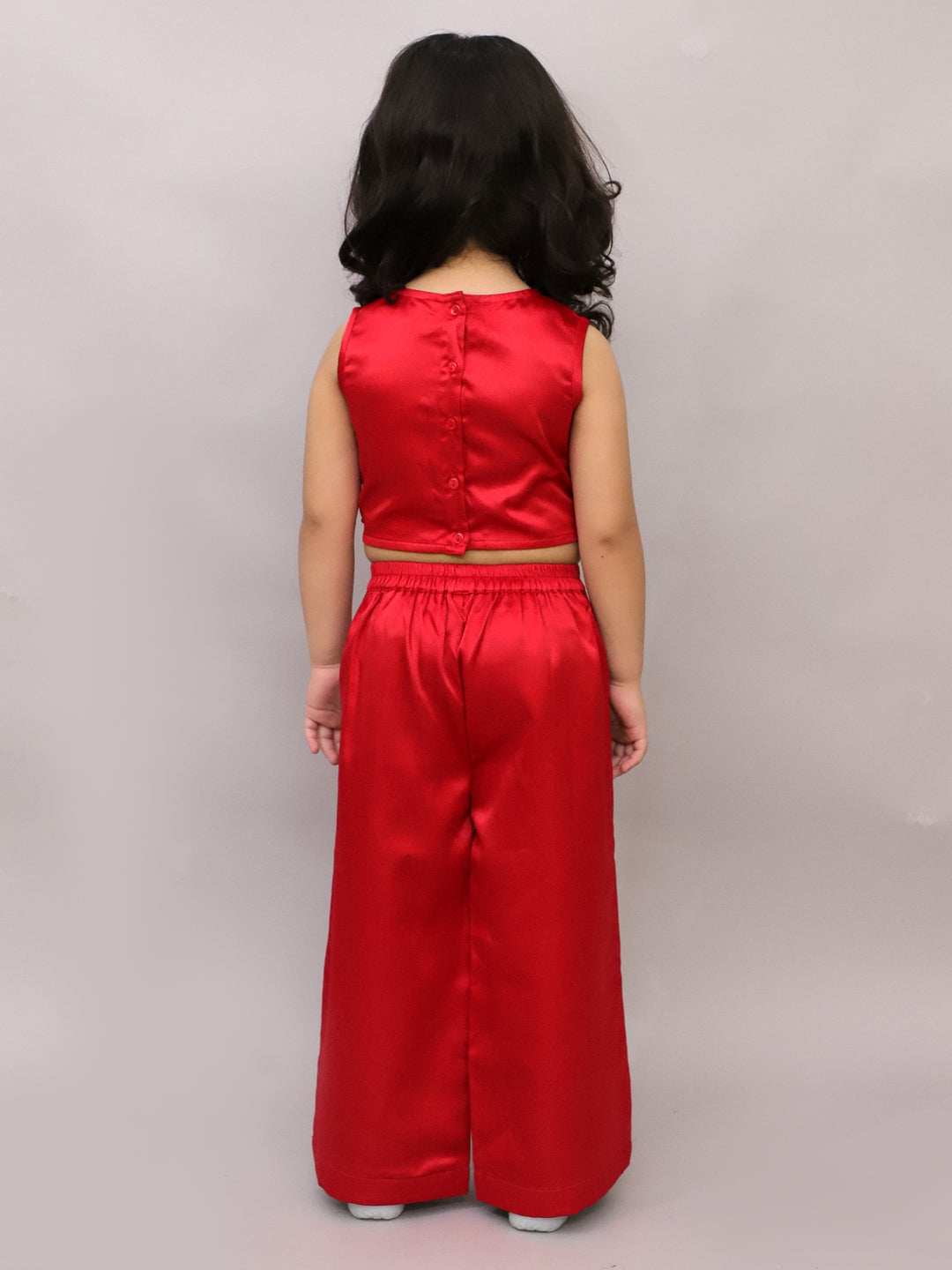Party Red Top with Pant for Girls