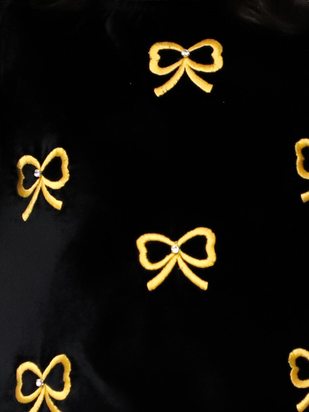 Party Black Top with Golden Shorts for Girls