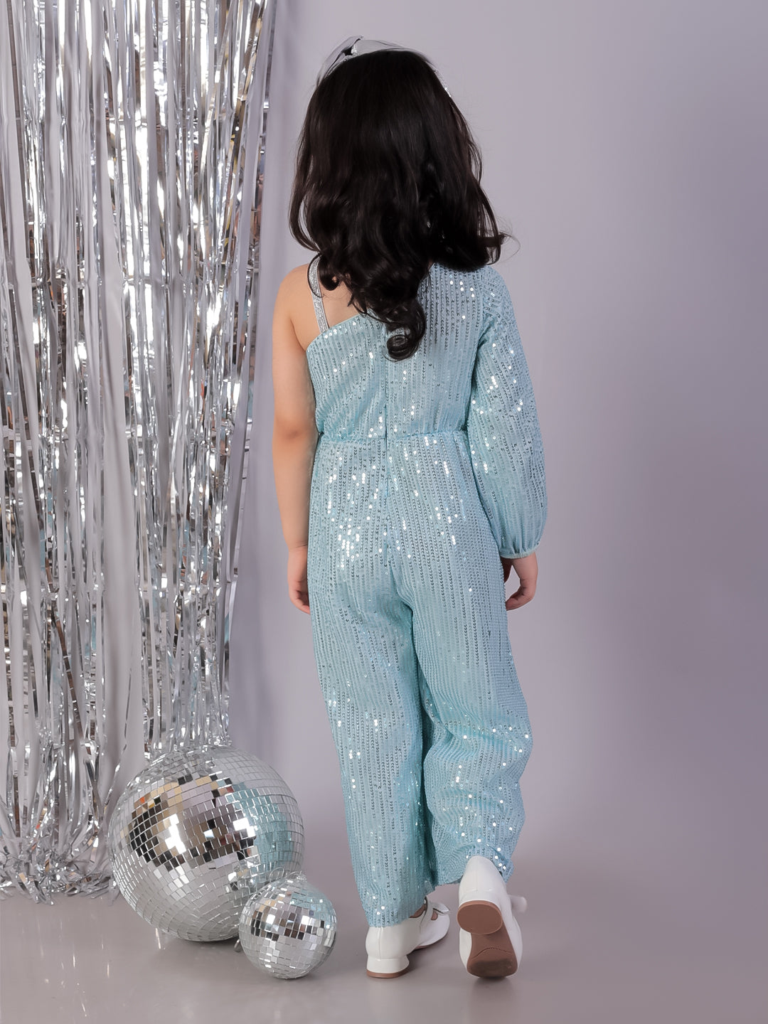 Razzle Dazzle Girls Sky Blue Party Jumper