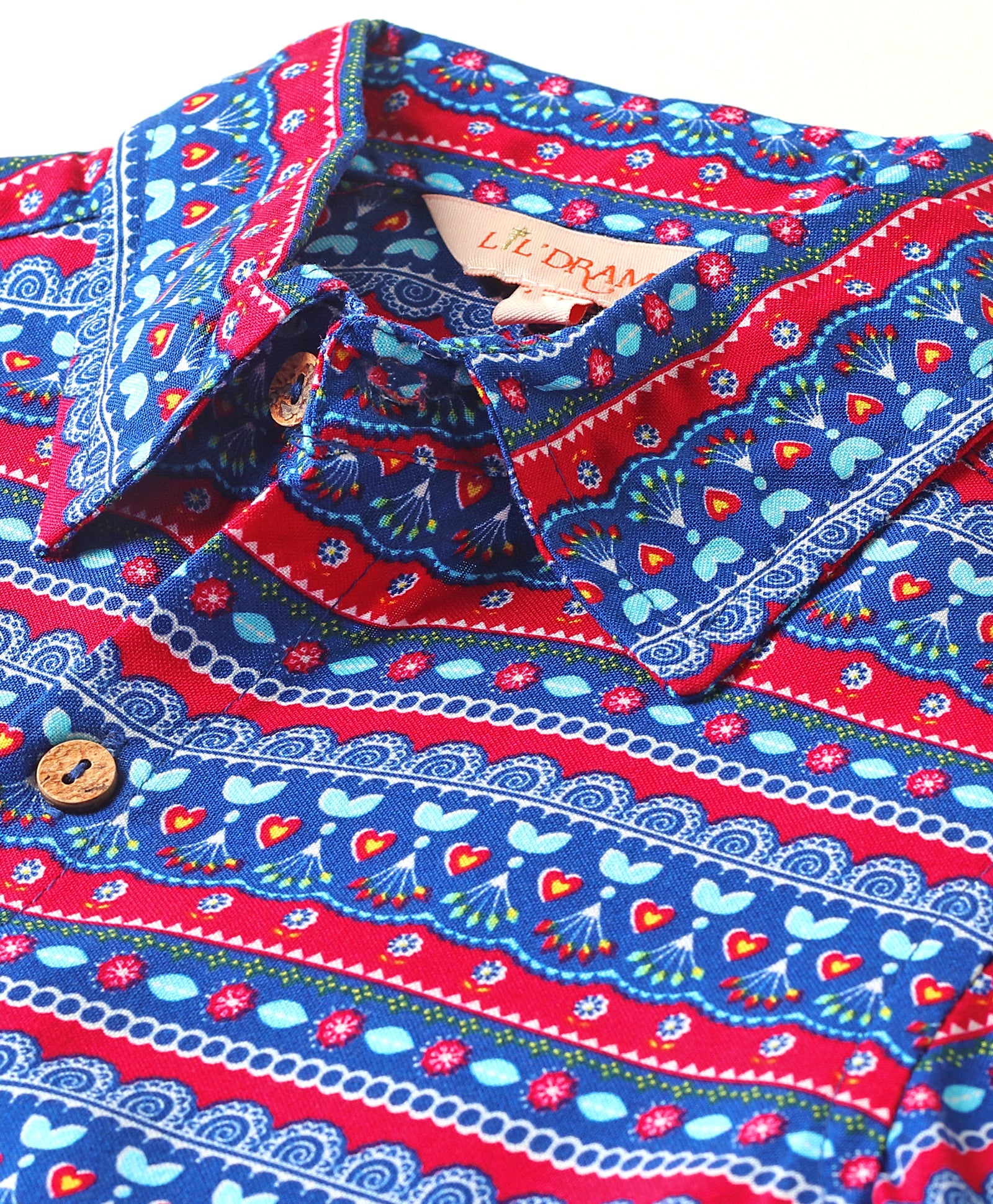 Sassy Boho Boys Blue Shirt from the sibling collection