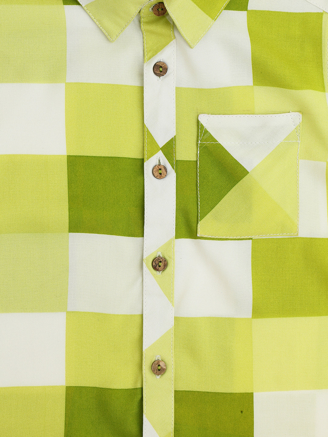 Sassy Boho Boys Green Printed Shirt from the sibling collection