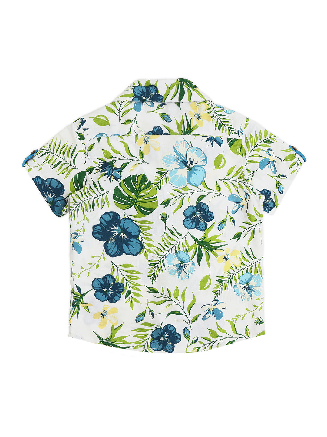 Sassy Boho Boys Green Printed Shirt from the sibling collection