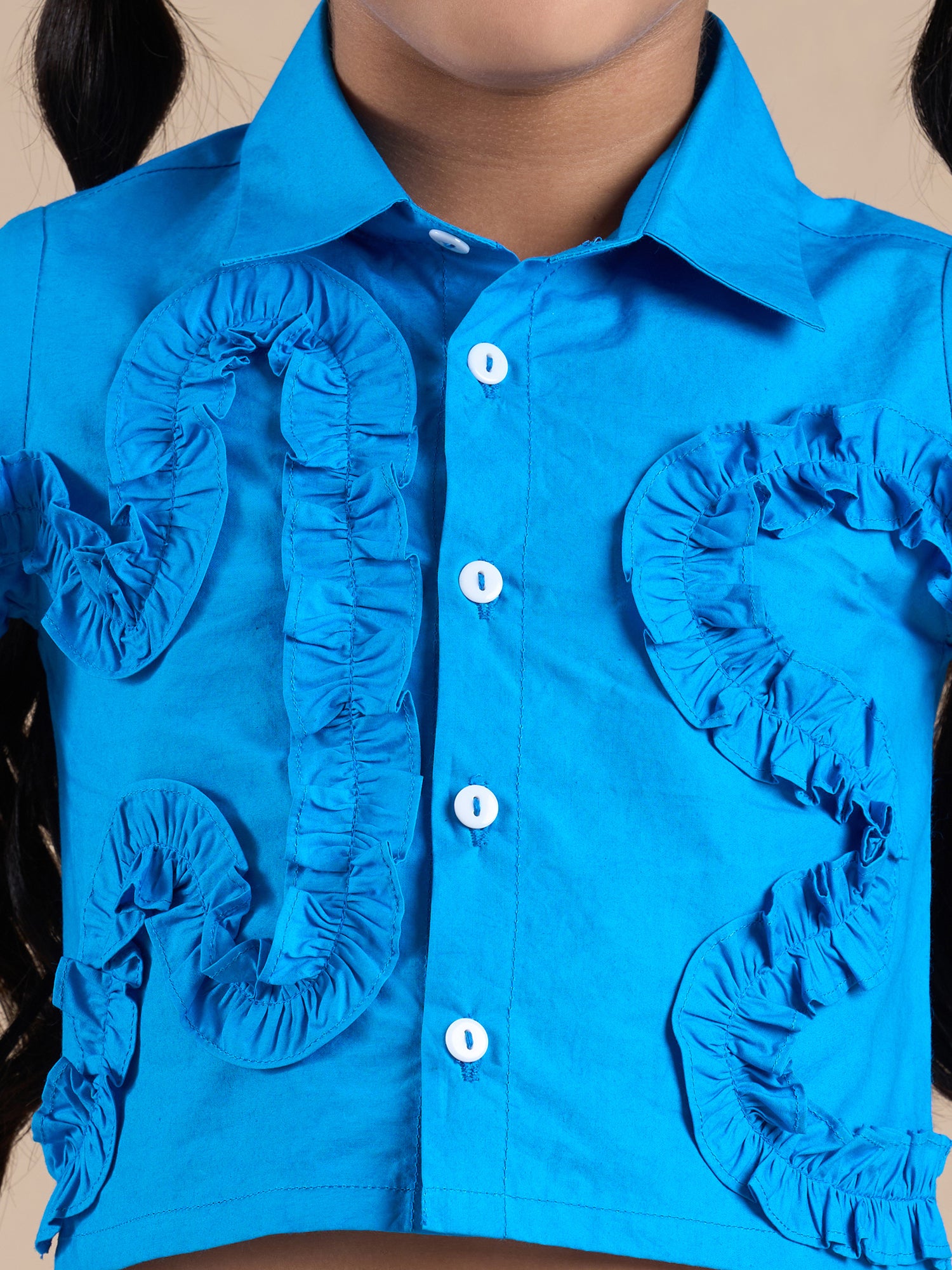 Board game inspired Girls Blue Shirt and Multi Color Snake Print Pant Set