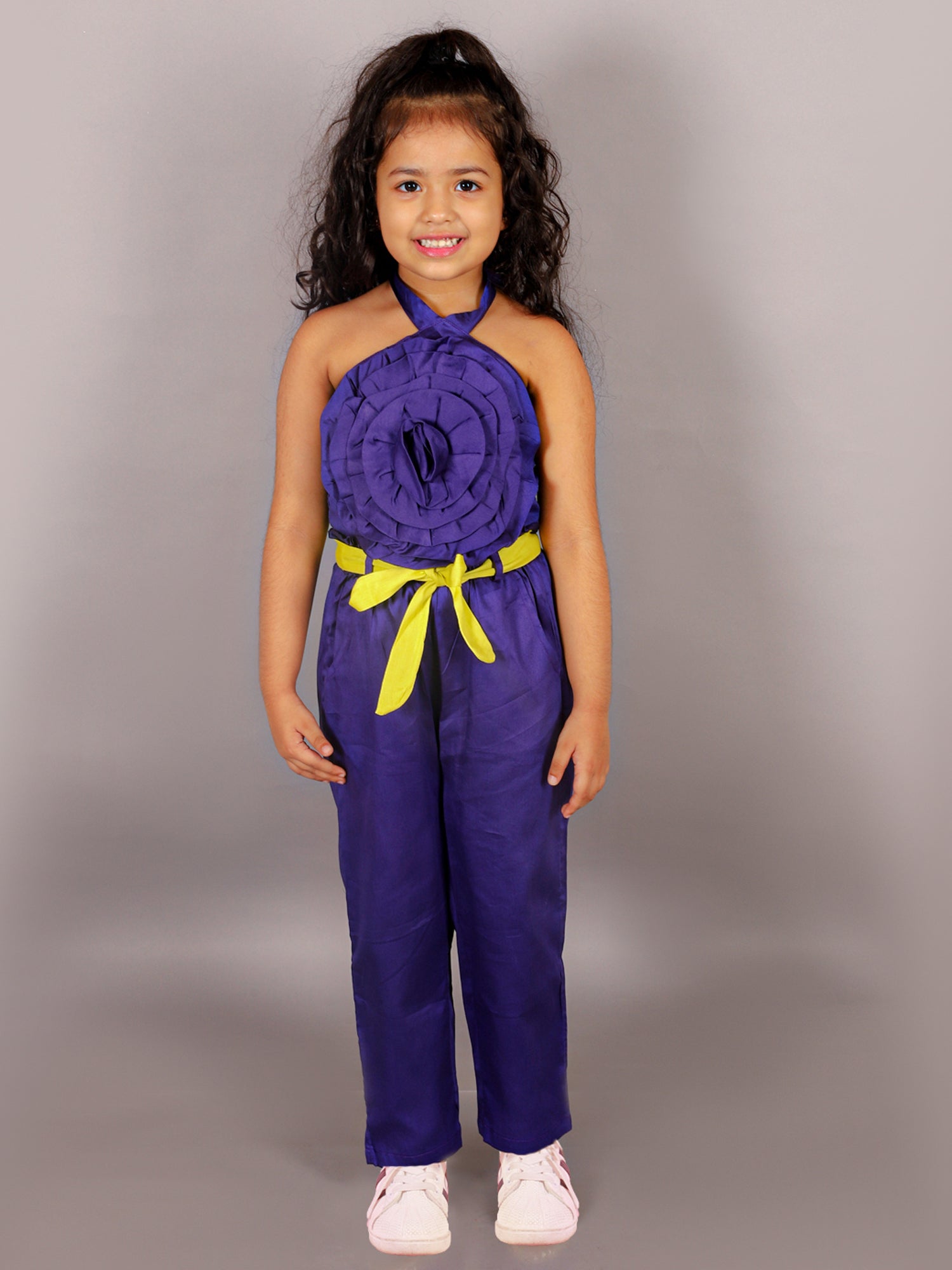 Girls Purple Co-ord sets with 3D rose on Top